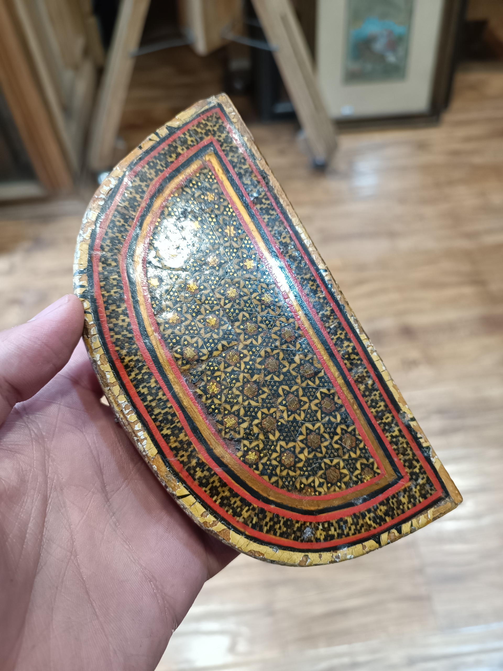 جعبه شانه خاتم قاجاری