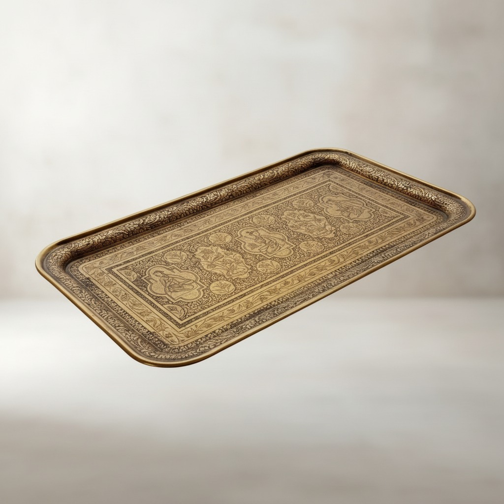 سینی برنجی آنتیک