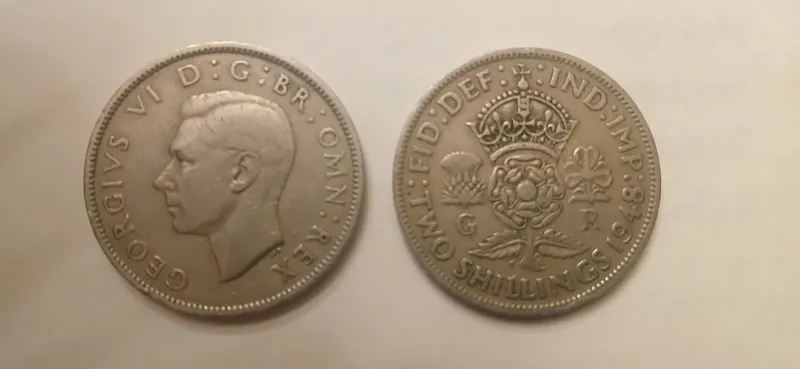 سکه دوشلینگی سال 1948 پادشاه جورج ششم