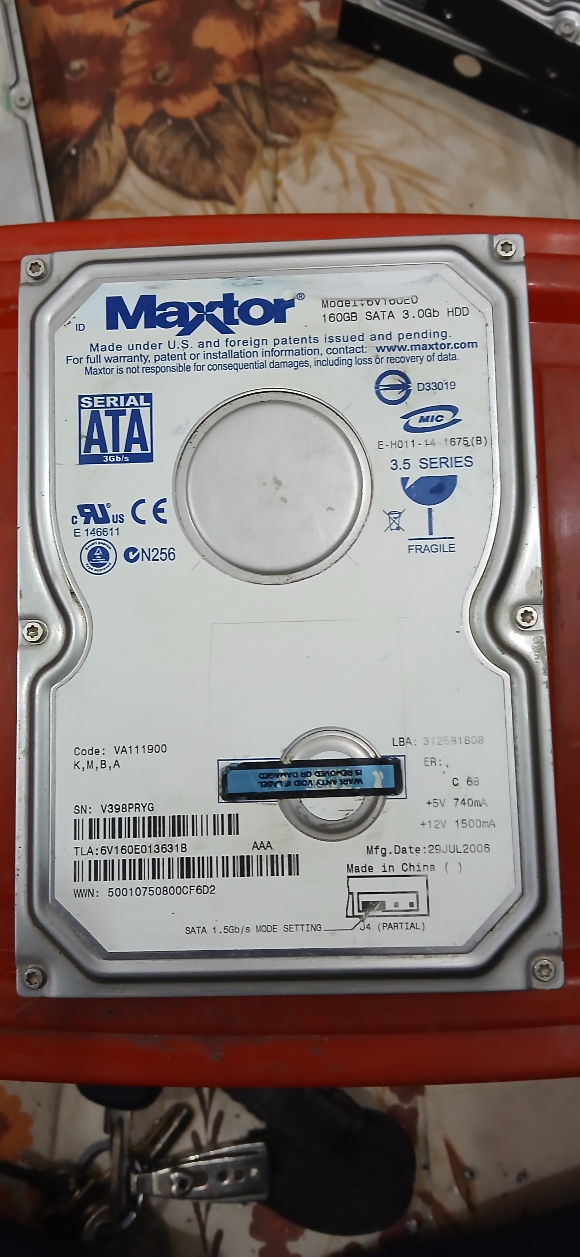 هارد160گیگ با160گیگ اعطلاعات