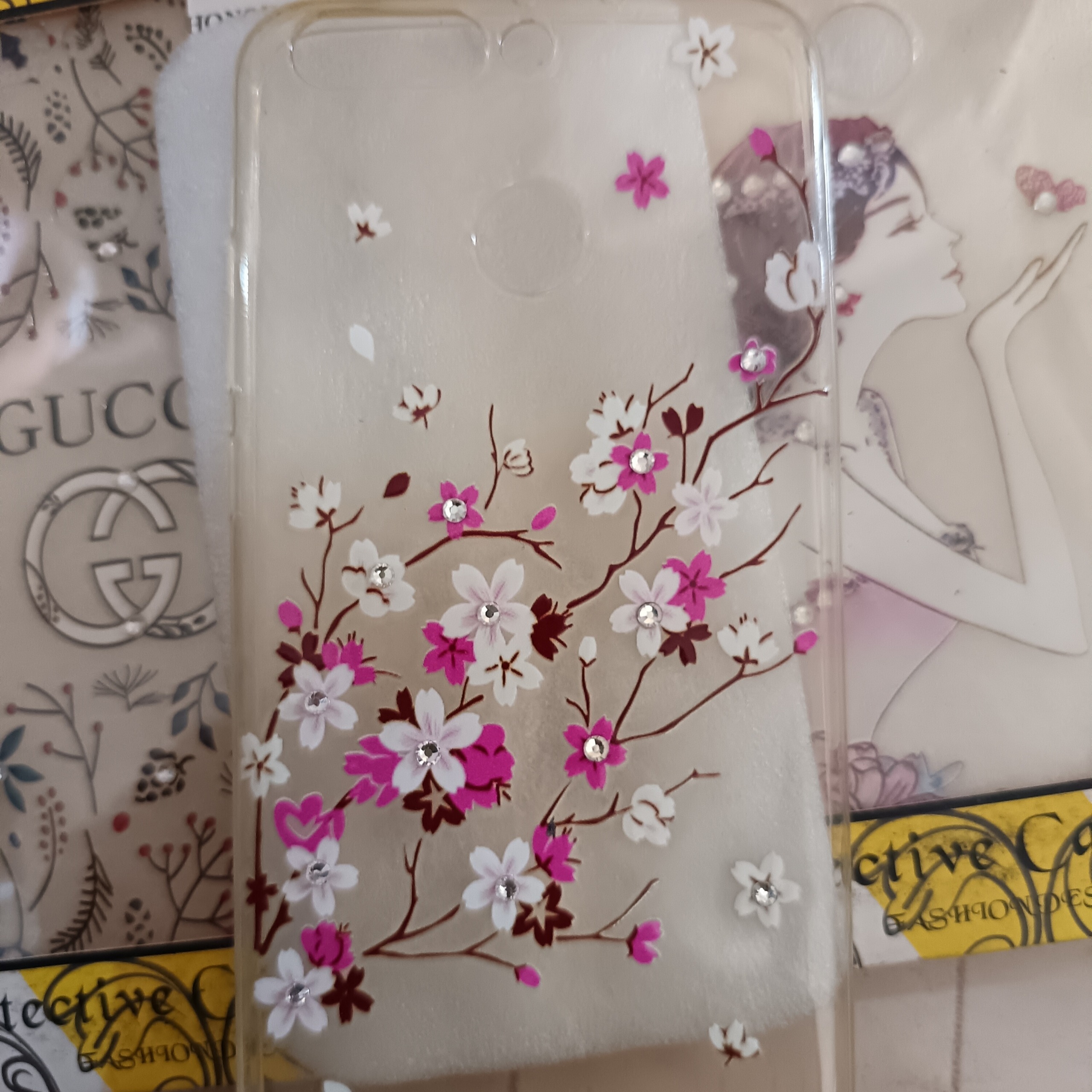 قاب گوشی آنر V9 طرح گل نگین دار