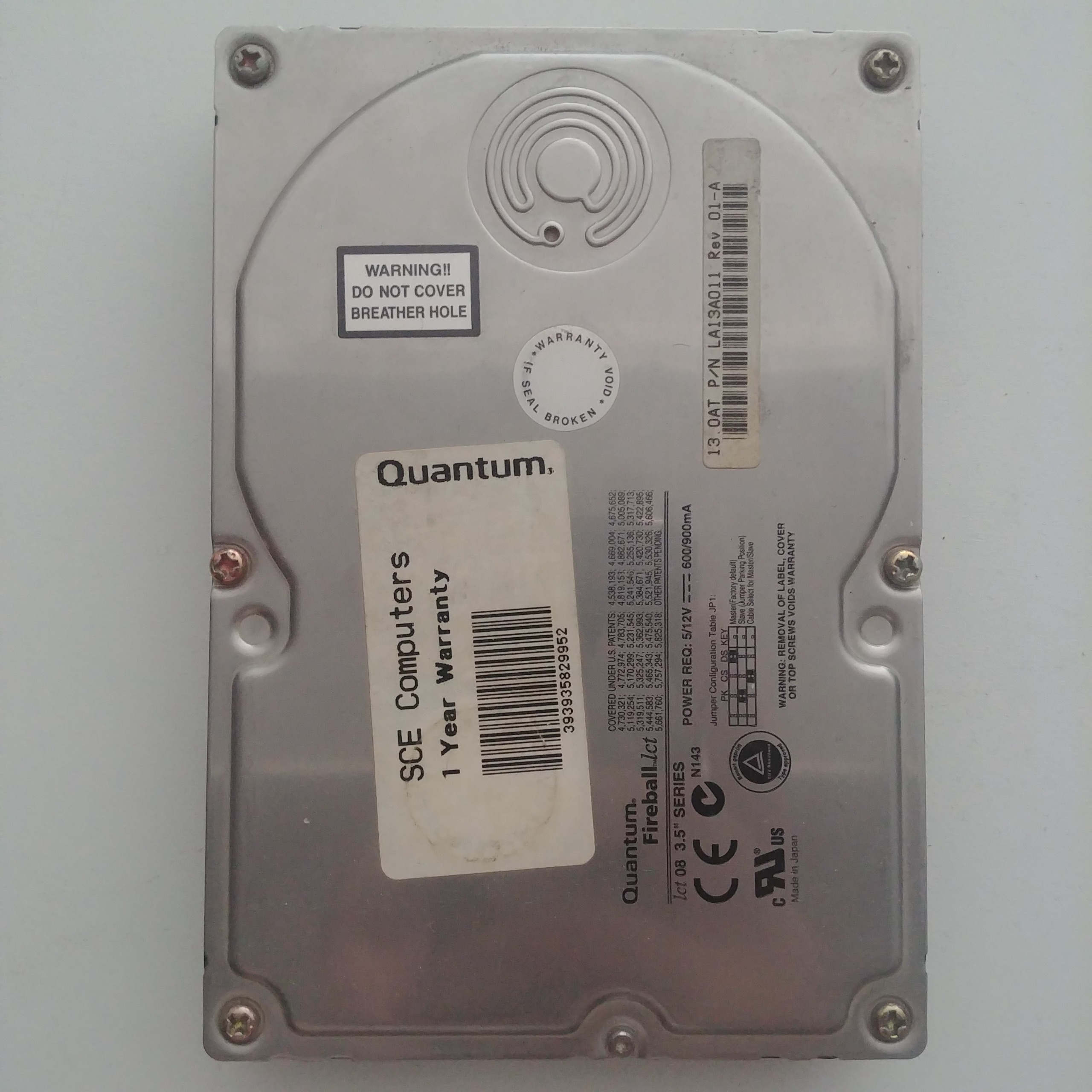 هارد IDE 12gb سلامت و کارایی 100 کد 0