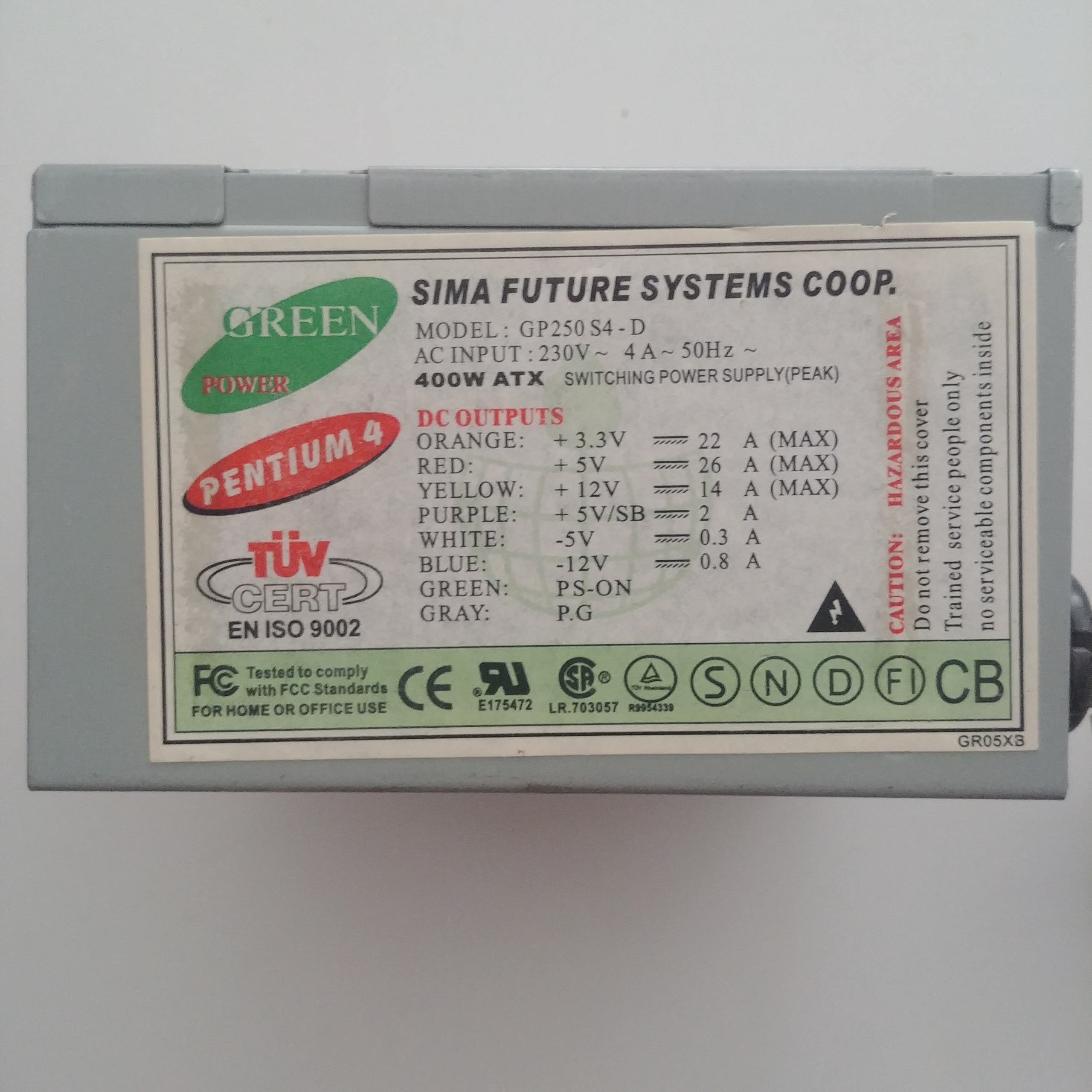 پاور قدیمی 400W واقعی گرین
