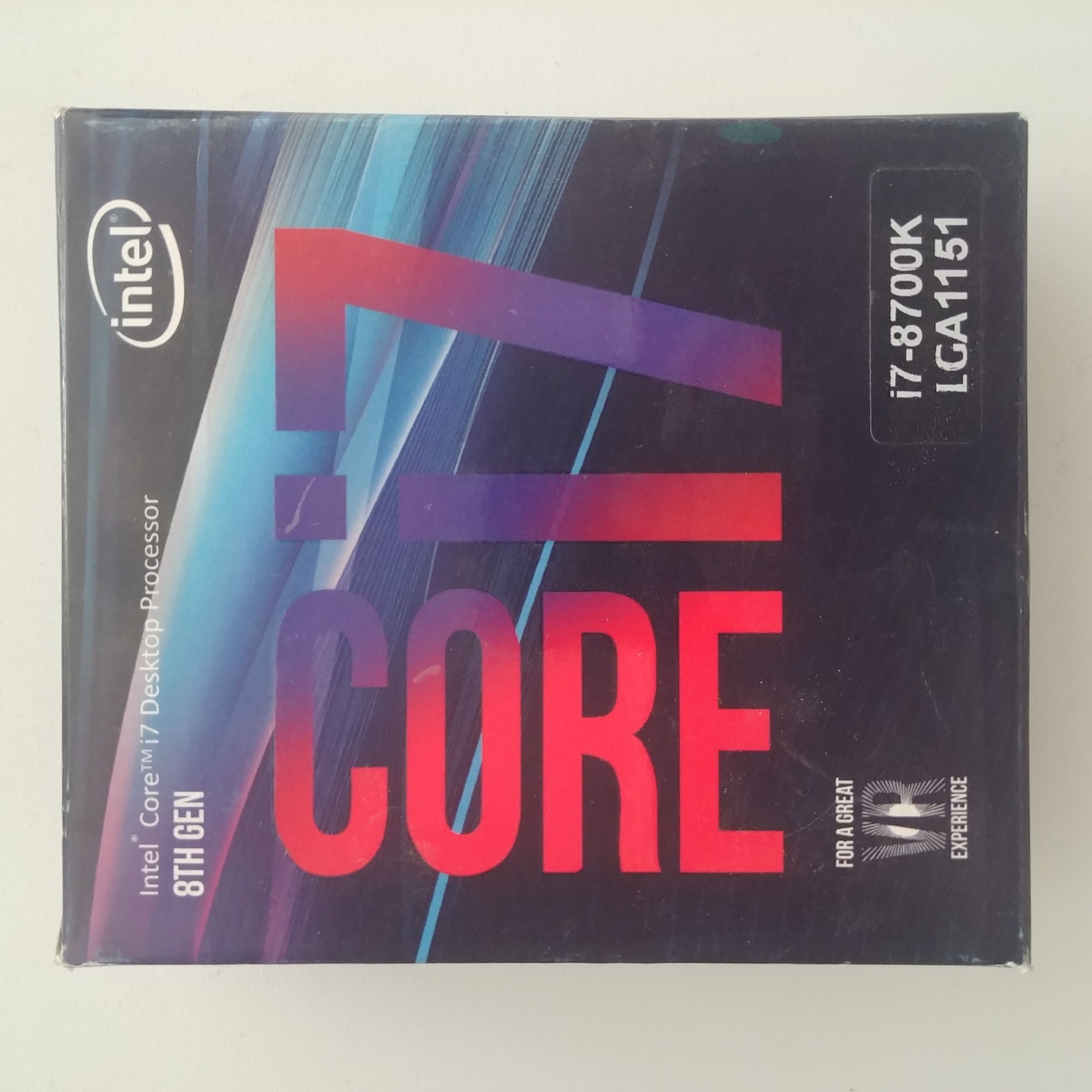 جعبه خالی پردازنده Core i7 8700K