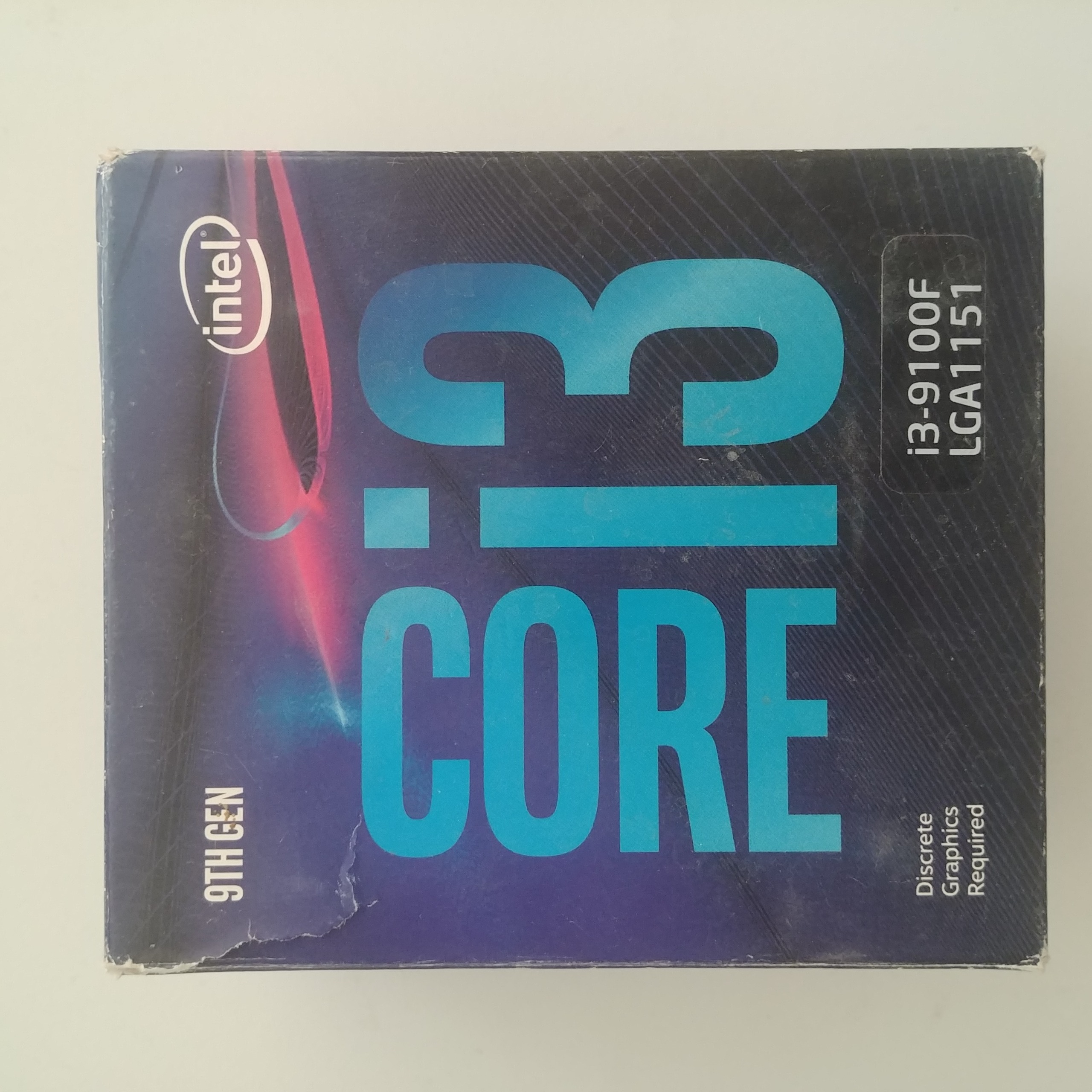 جعبه خالی پردازنده Core i3 9100F نسل9