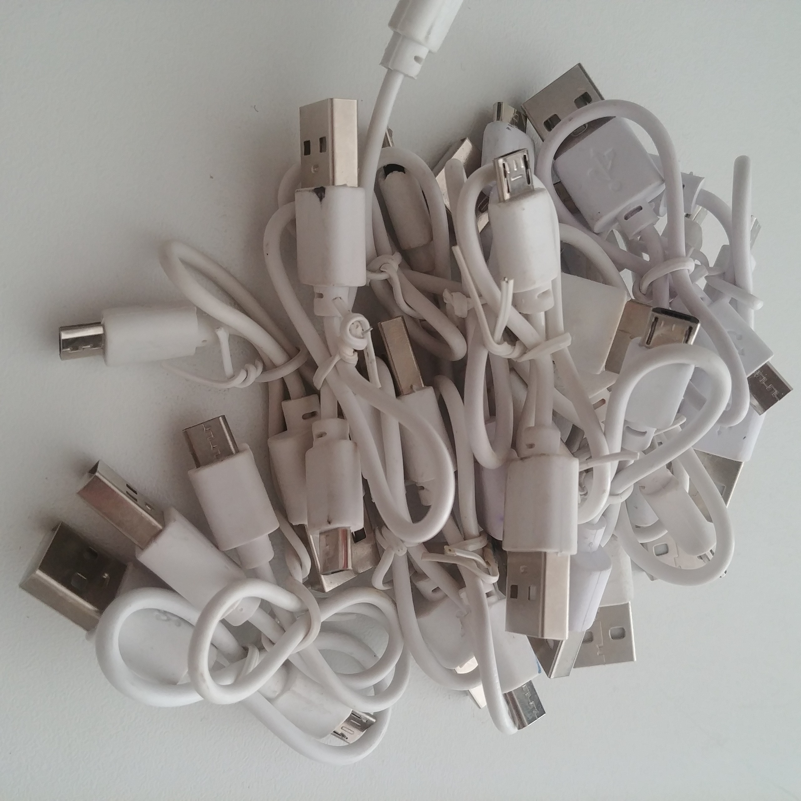 کابل کوتاه شارژر میکرو USB سیاه و سفید 0469
