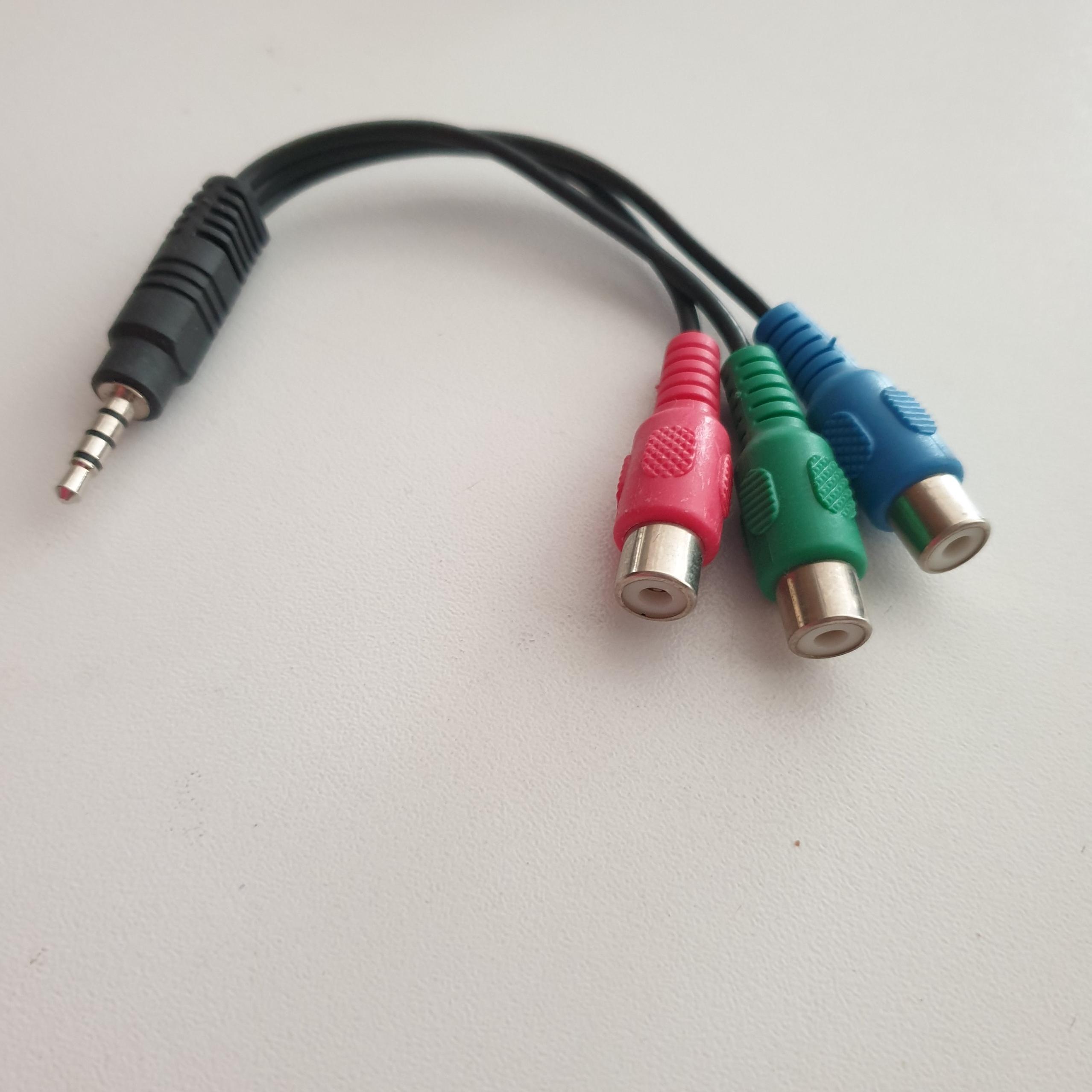 .3/5mm Jack Male to 3 RCA Female