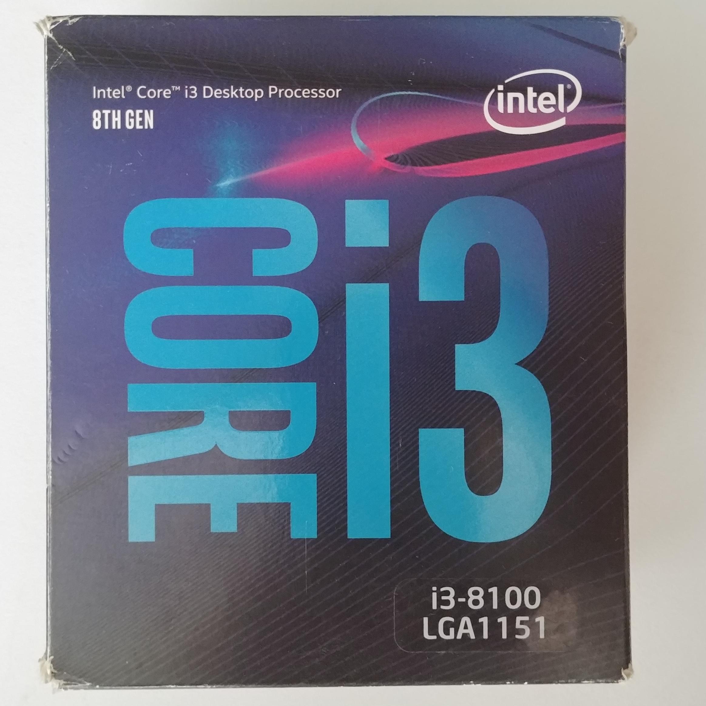 جعبه پردازنده Core i3 8100 با دفترچه کد 0540