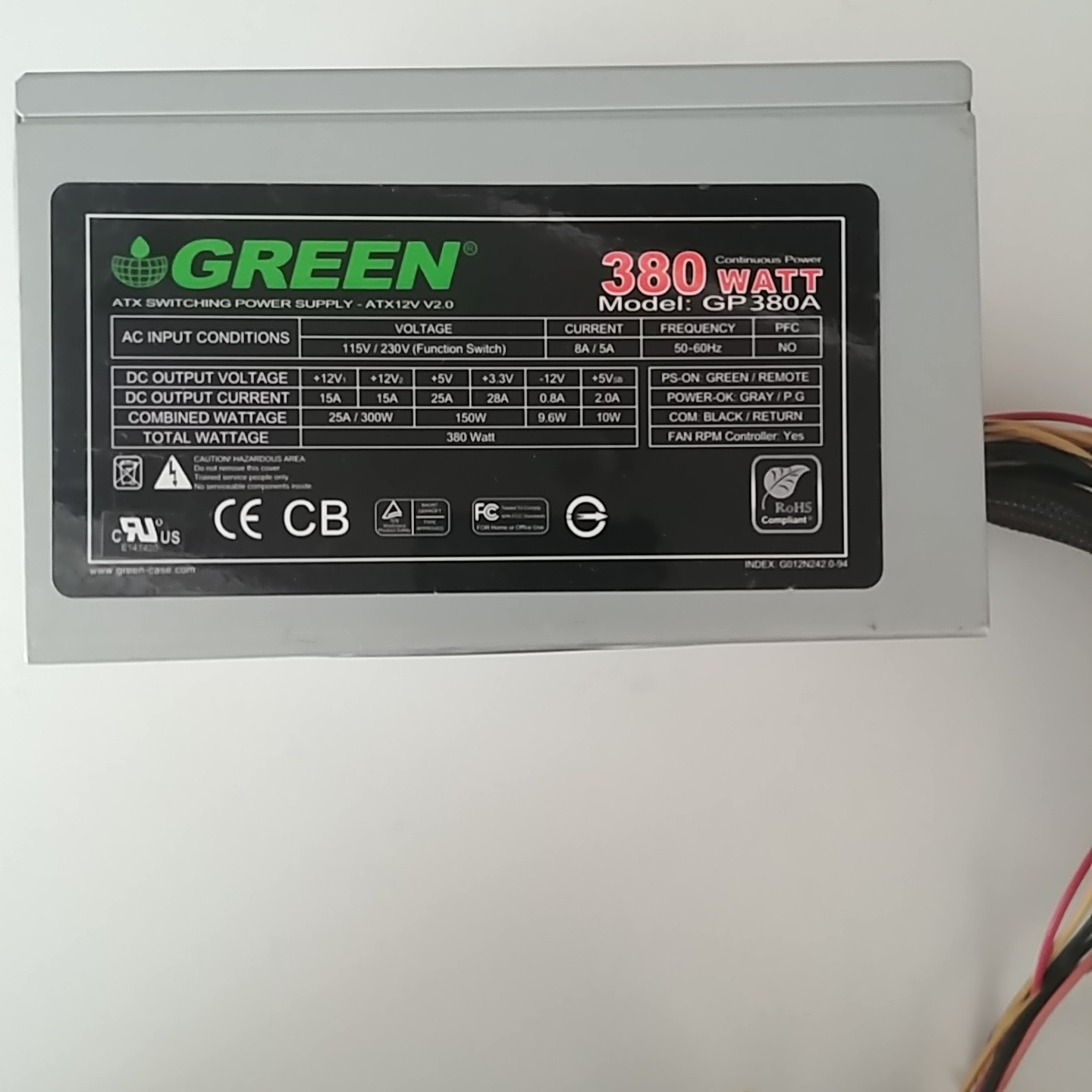 پاور 380W Green کد 0548