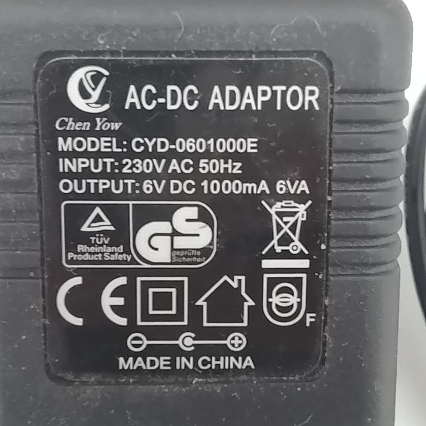 آداپتور 6V 1000mA با سری دلخواه 0430