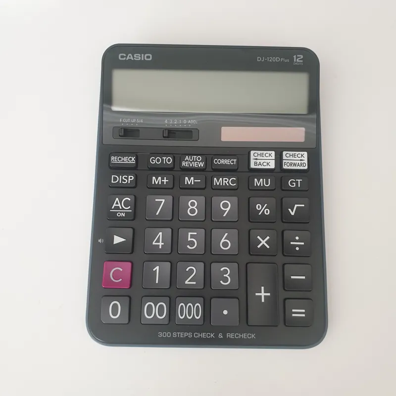 ماشین حساب کاسیو اصل DJ-120 ساخت فلیپین با گارانتی