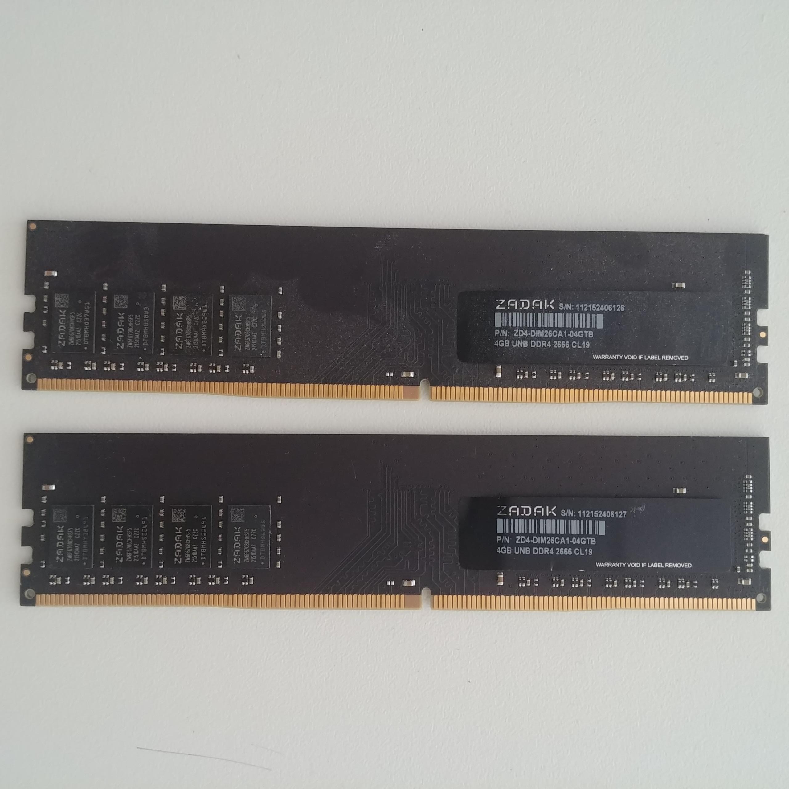 رم دوبل Zadak 4gb ddr4