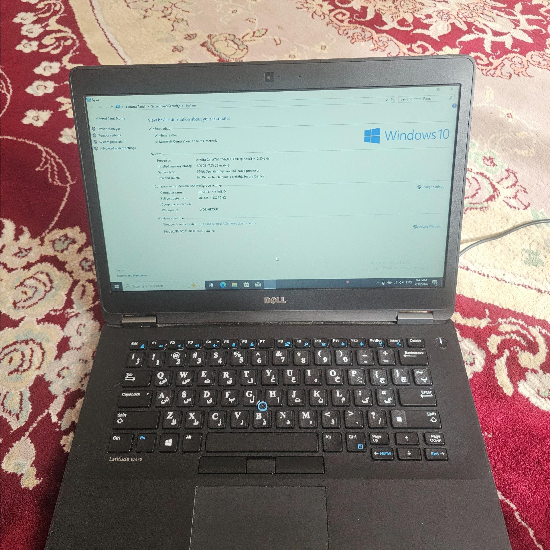 لپ تاپ DELL سری Latitude E7470