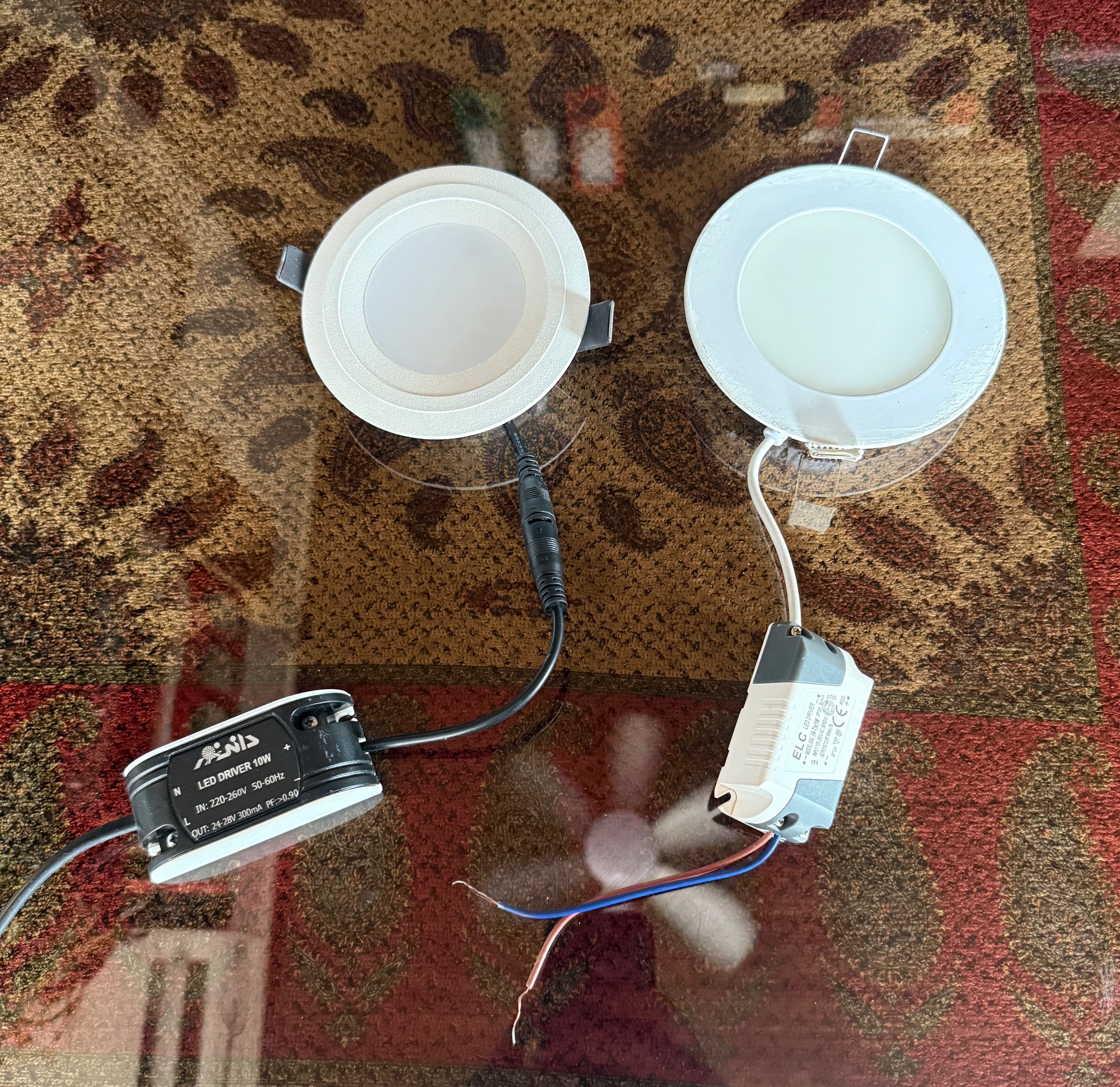 2 عدد پنل LED سقفی توکار به همراه درایور (ترانس)