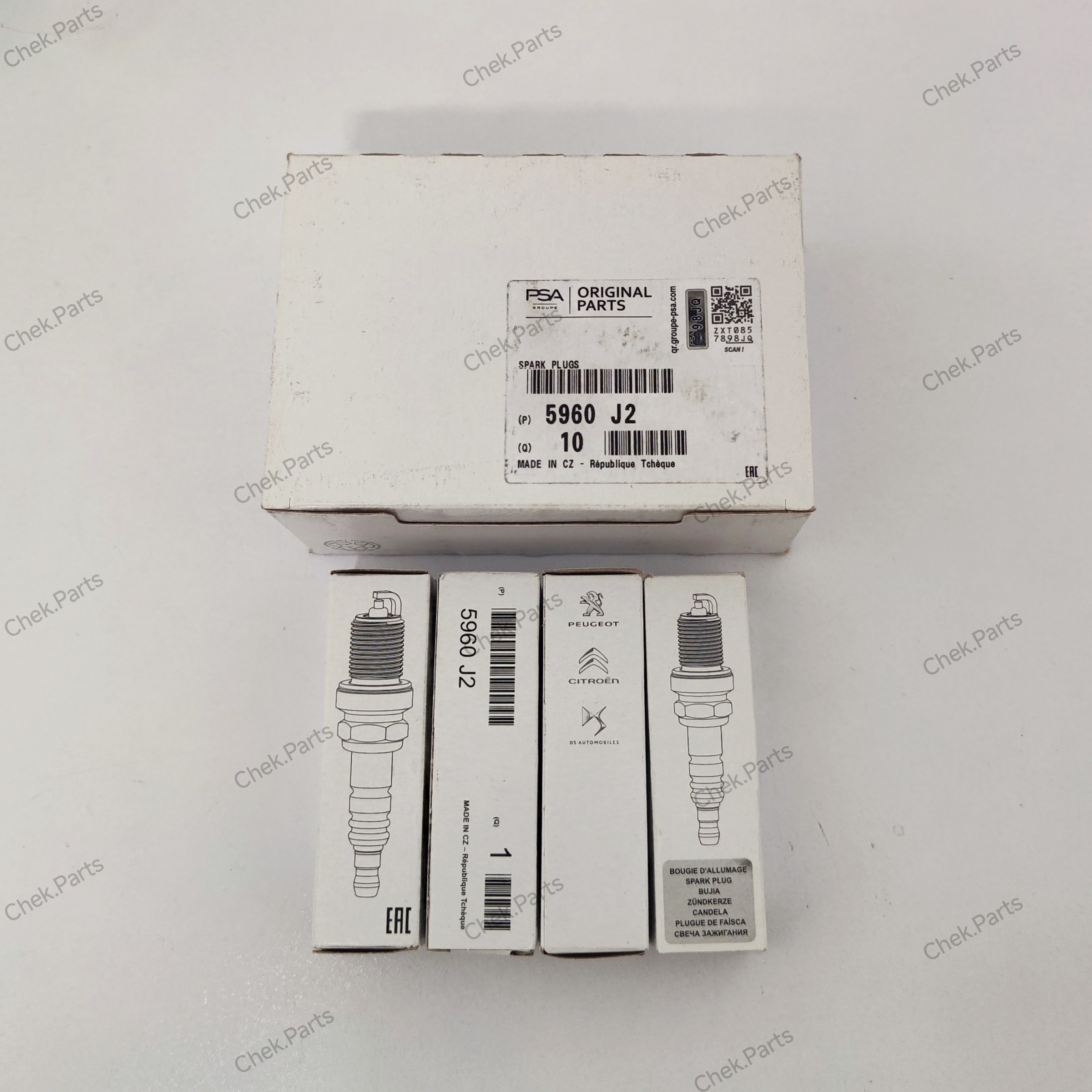 شمع اورجینال پایه کوتاه پژو 405 و 206 تیپ 2 (4عدد)