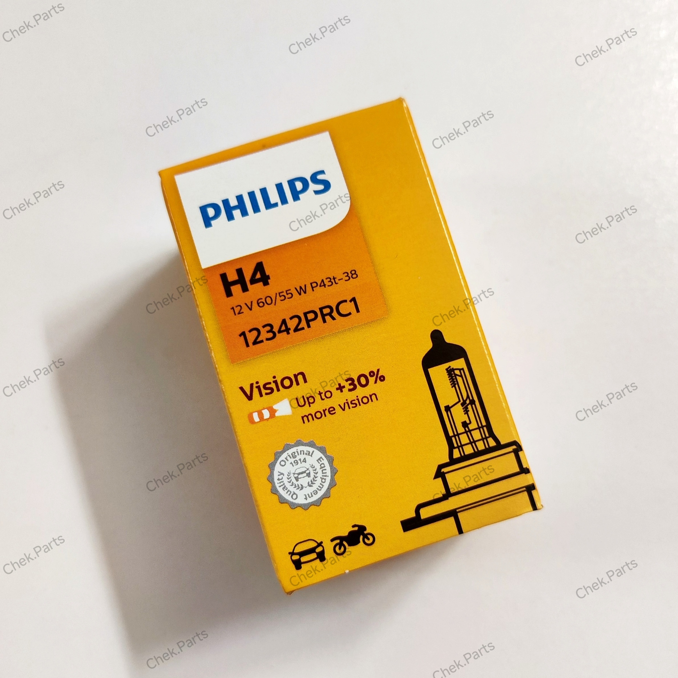 لامپ چراغ جلو PHILLIPS اورجینال پایه H4 سه خار