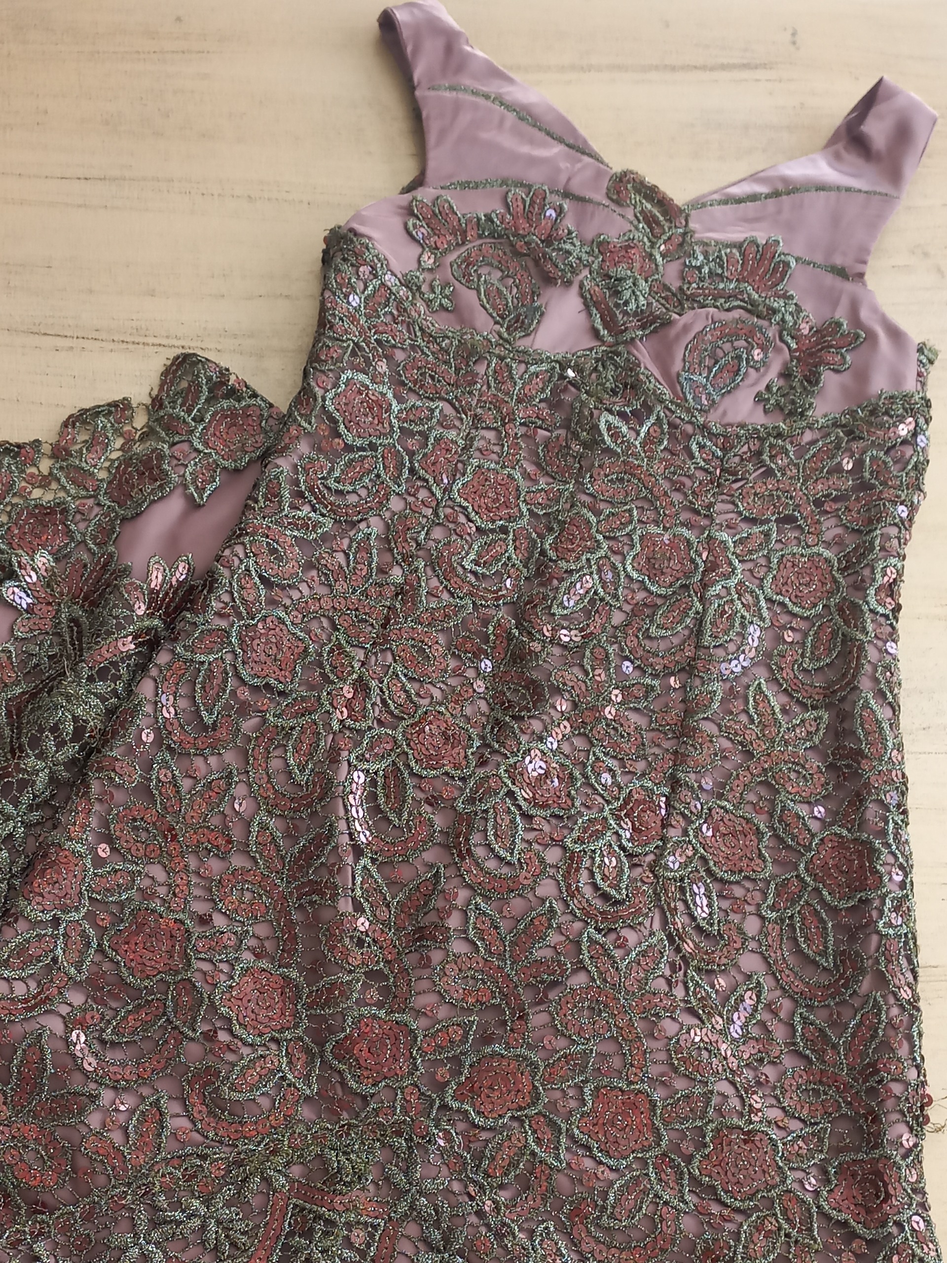 پیراهن ماکسی مجلسی گیپور مکه