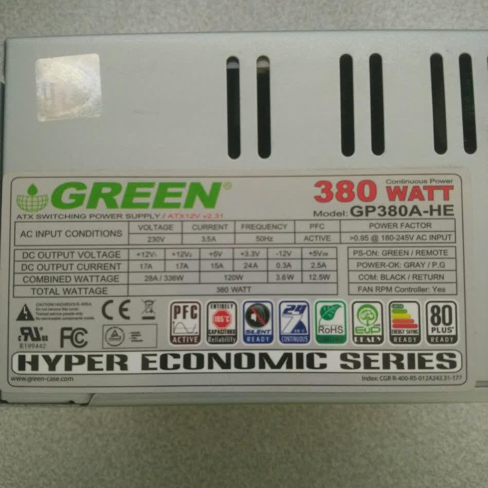 پاور 380 وات گیرین 80 پلاس سفید