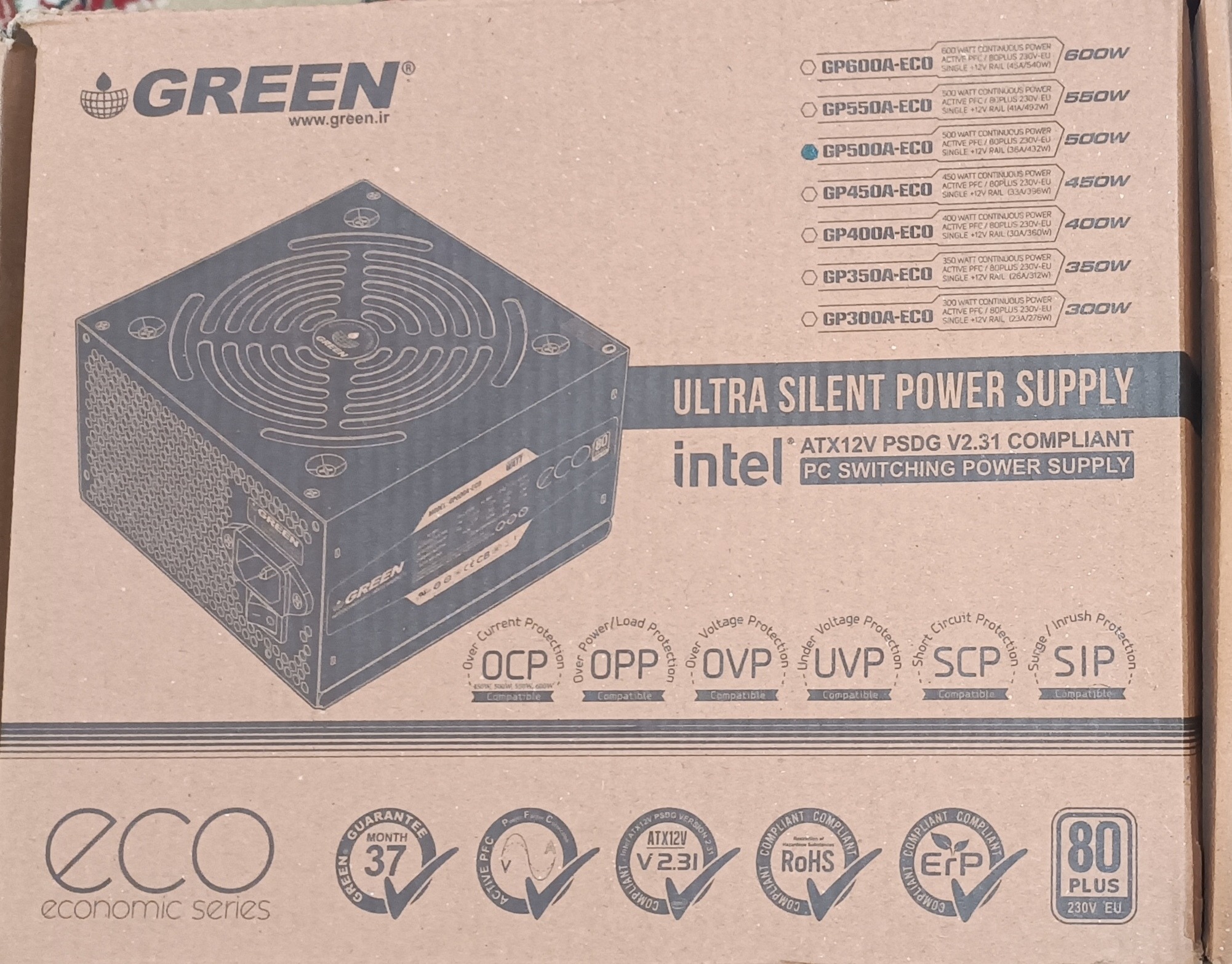 پاور 500 گرین با گارانتی