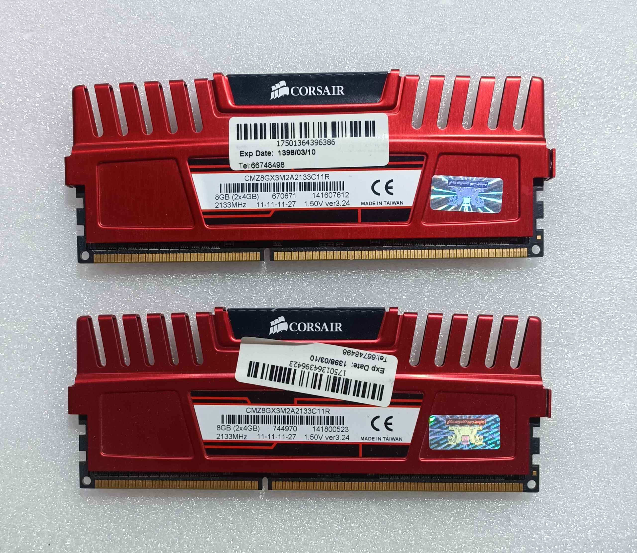 8گیگ رم ddr3 حرفه ای فرکانس 2133