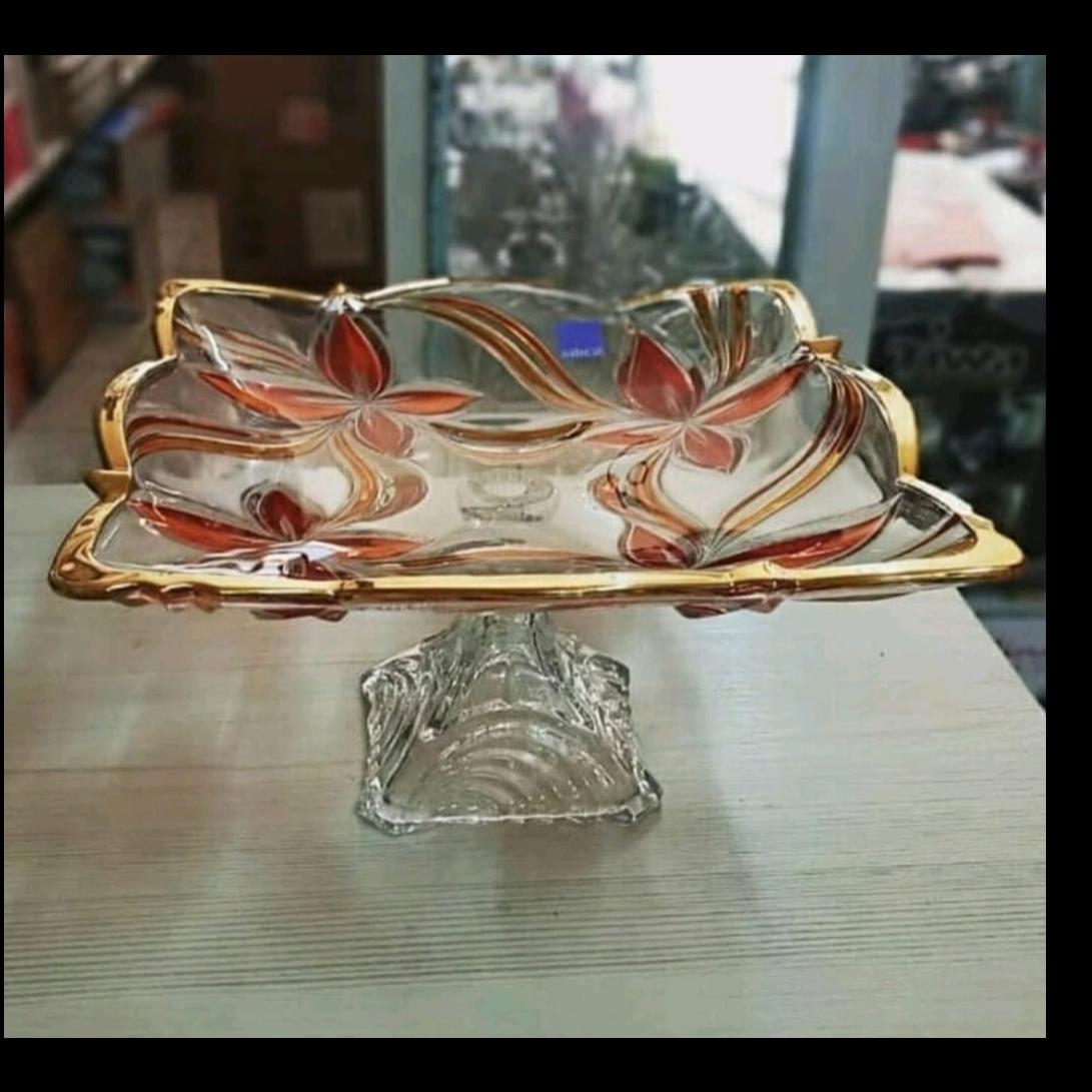 دیس پایه دار ژاپن دور طلایی قرمز سلیکا آنجلینا