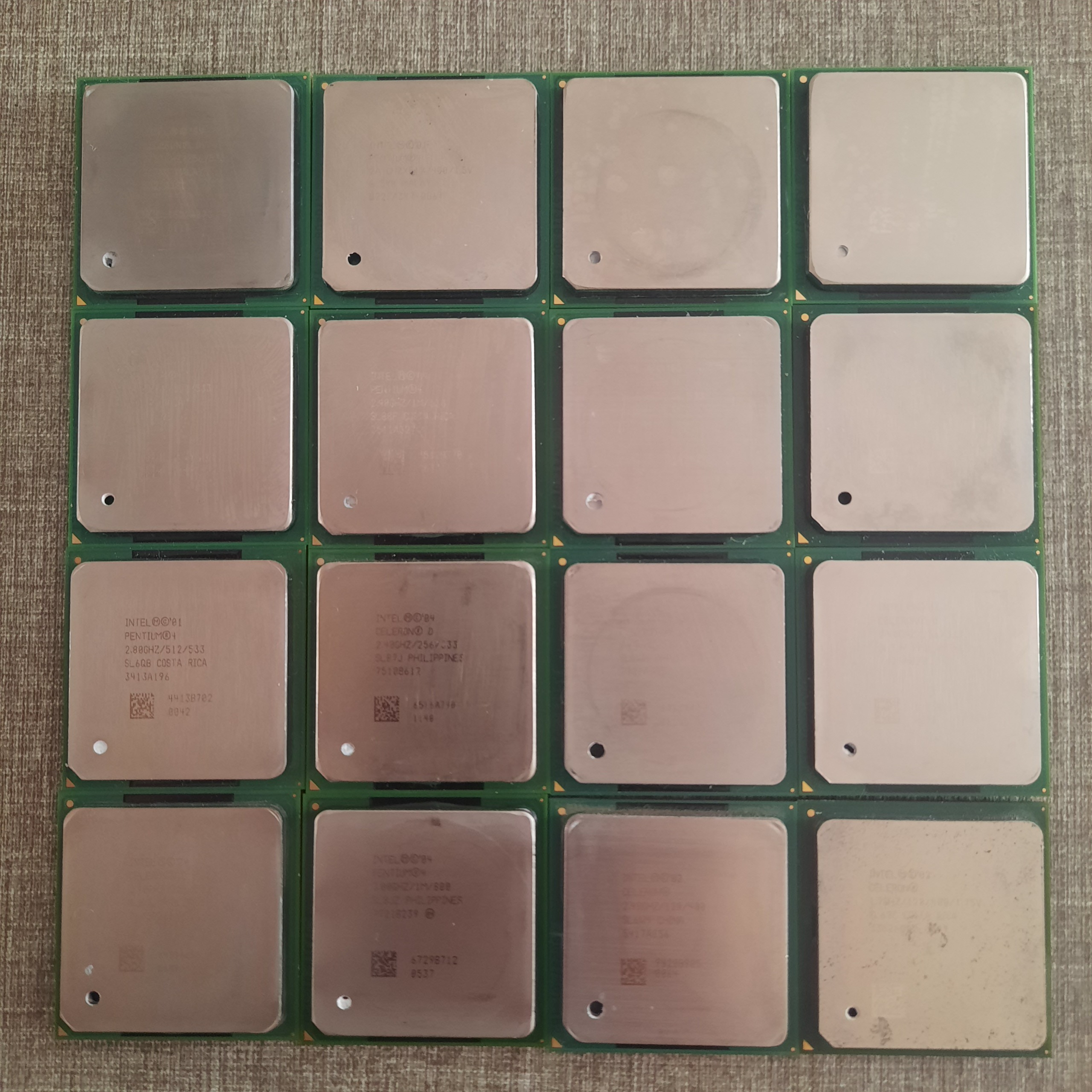 16 عدد cpu قدیمی pemtium 4 سوکت 478