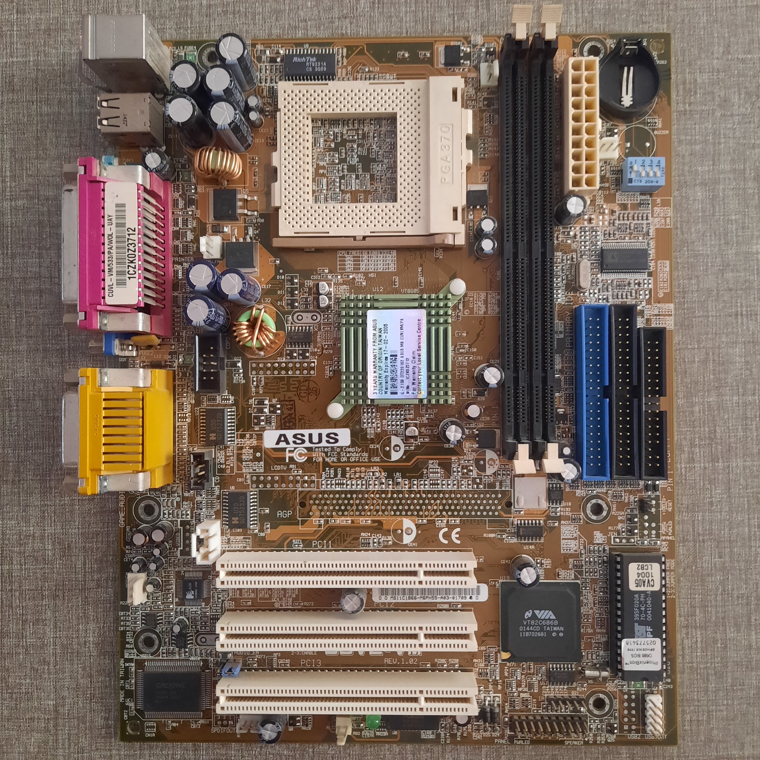 مادربرد p3 با گرافیک ASUS CUVL-VM