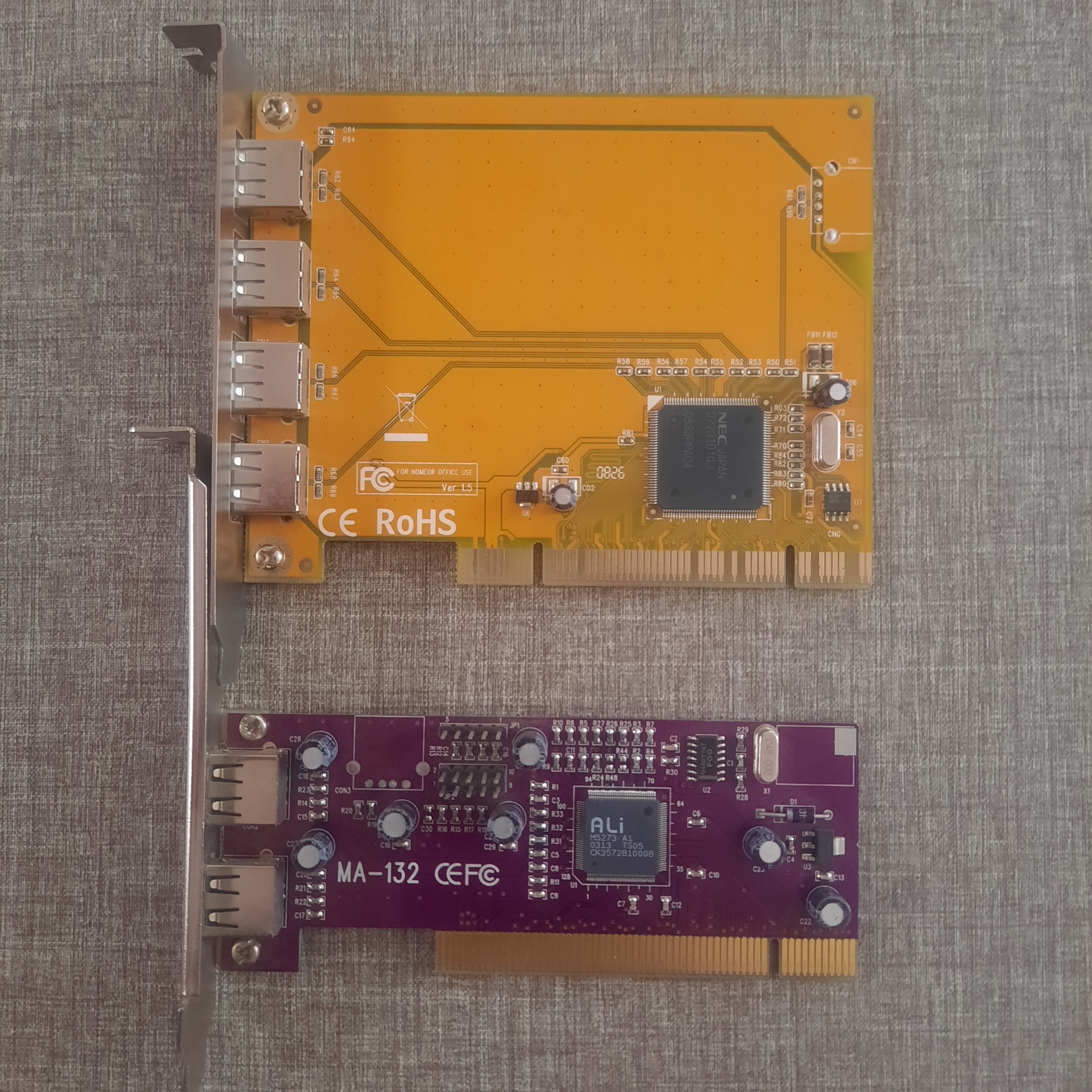 دو تا کارت گسترش PCI USB2 برند NEC