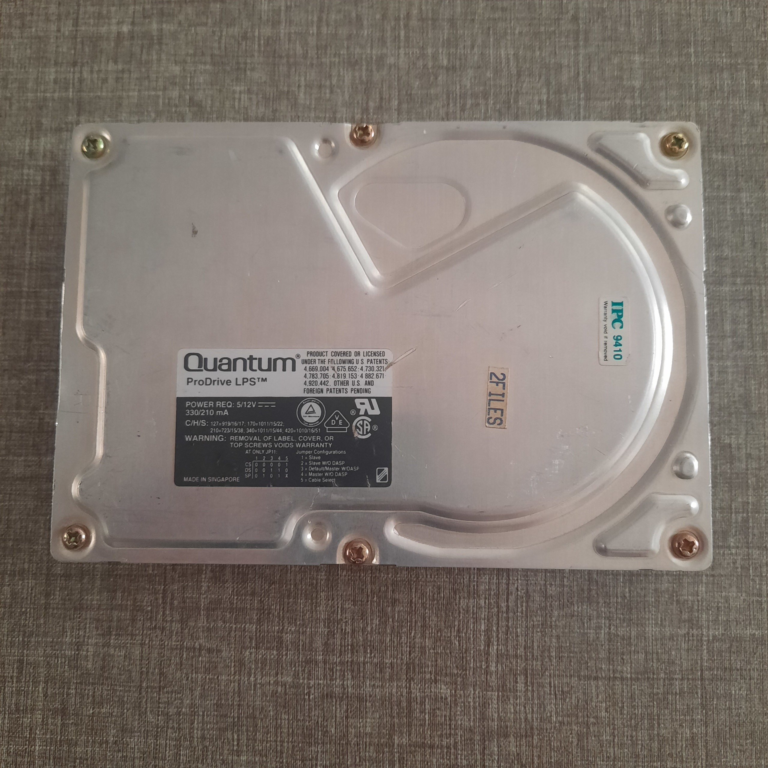هارد قدیمی Quantum Pro Drive Lps 210mb