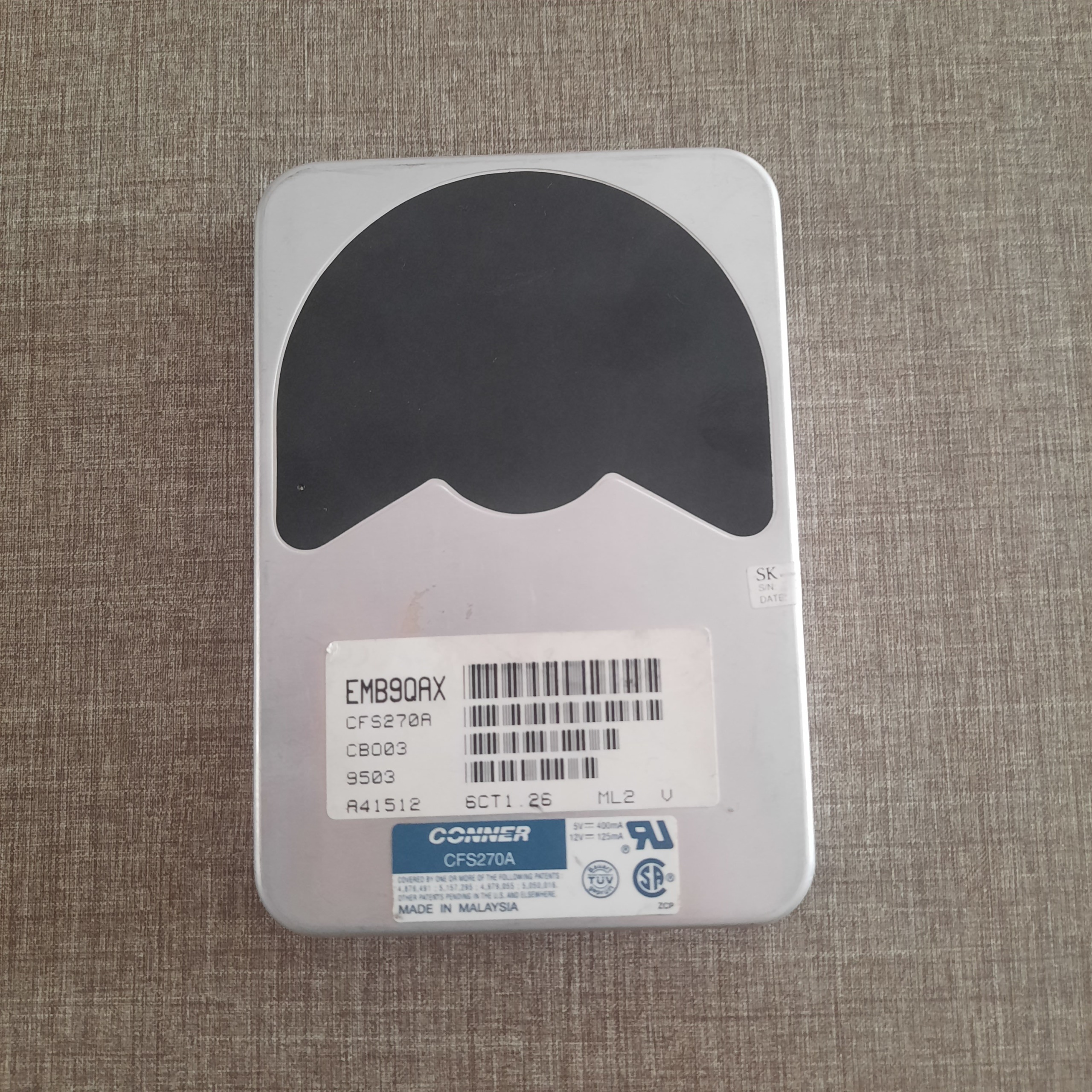 هارد قدیمی 270 مگابایت CONNER CFS-270A