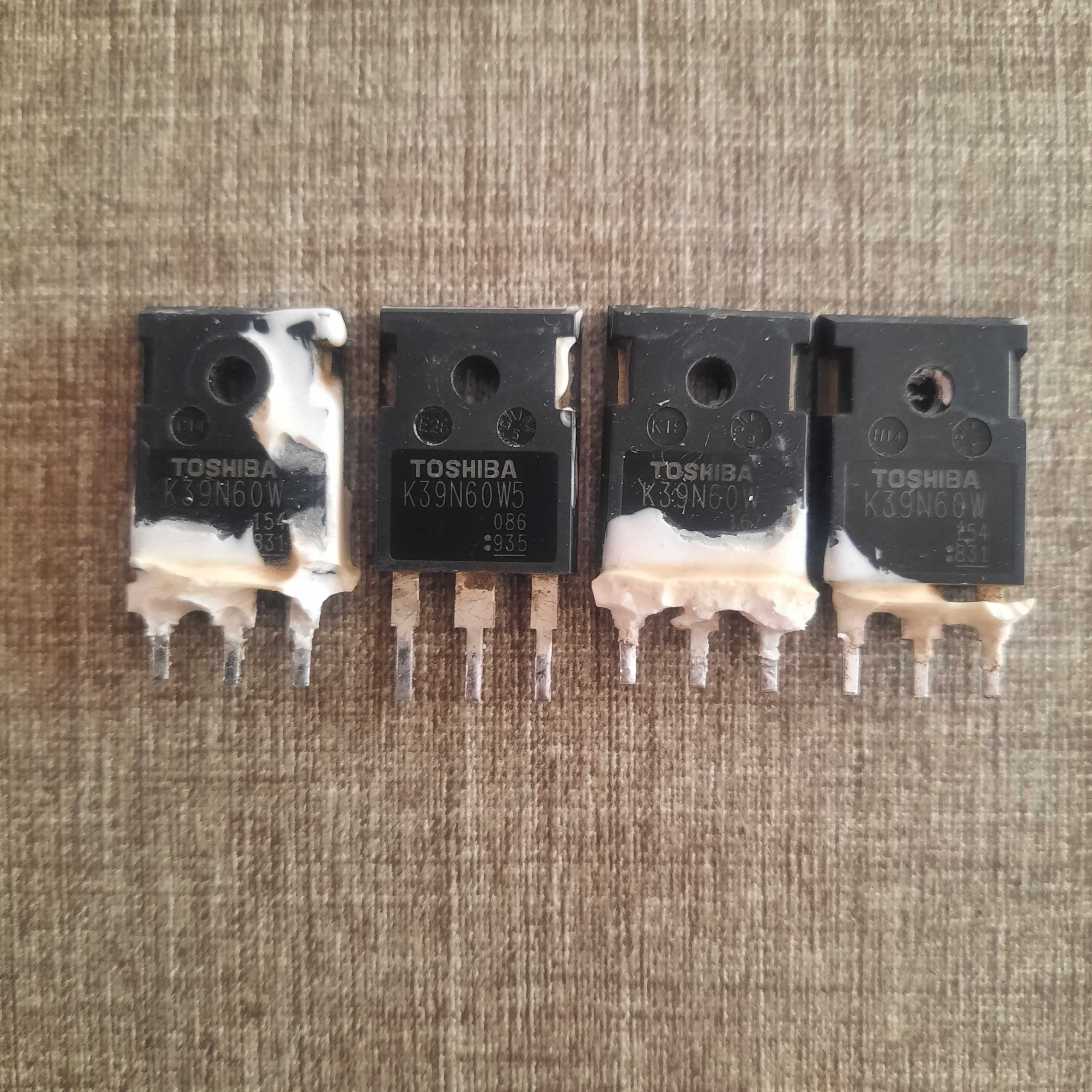 4 عدد ماسفت اصلی TOSHIBA K39N60W5