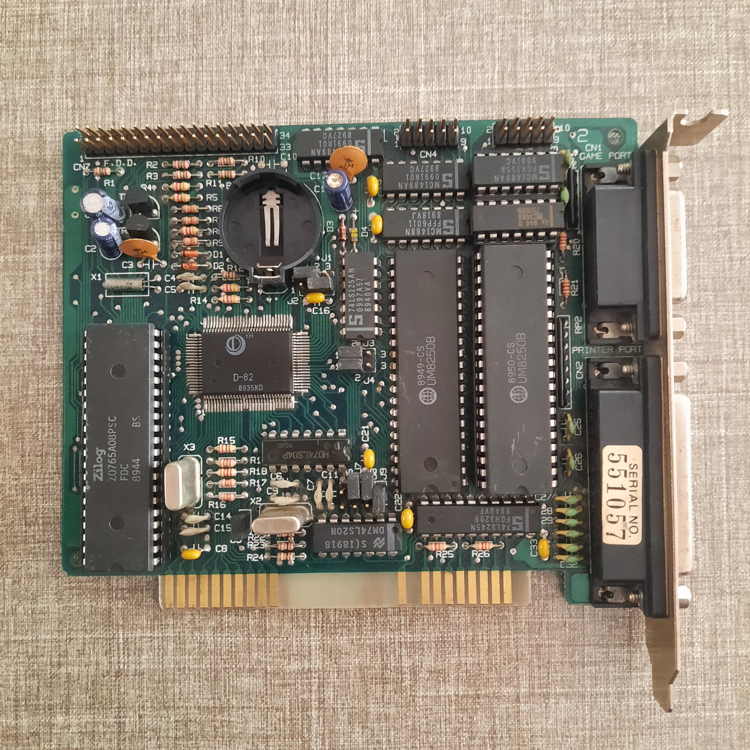 کارت 8 بیتی ISA مولتی I/O و RTC مادربرد 8088 FIDA