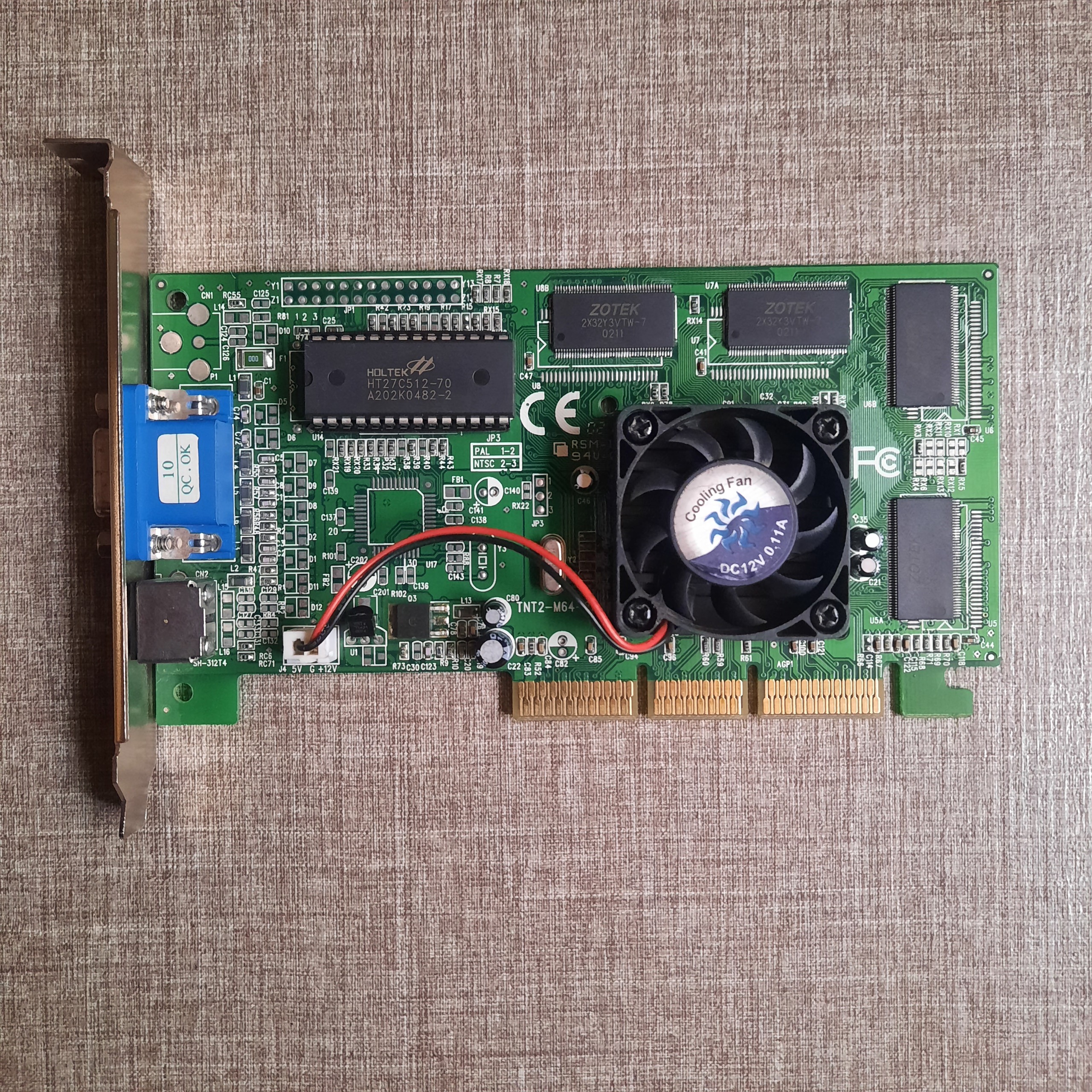گرافیک AGP قدیمی Nvidia Riva TNT2 M64