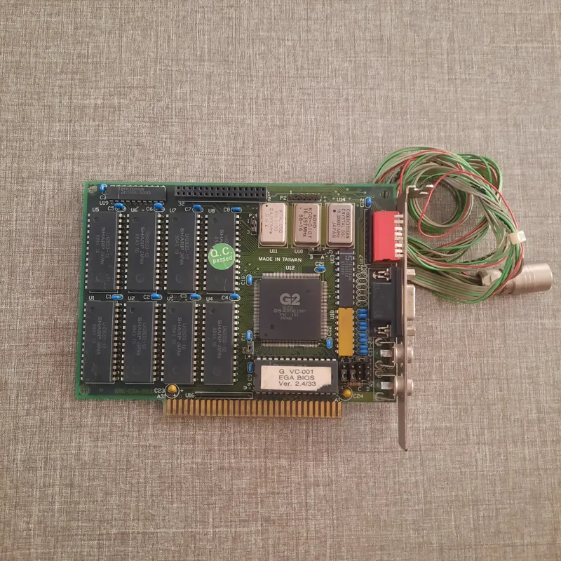 کارت گرافیک 8bit EGA کمیاب ISA Gemini gc201