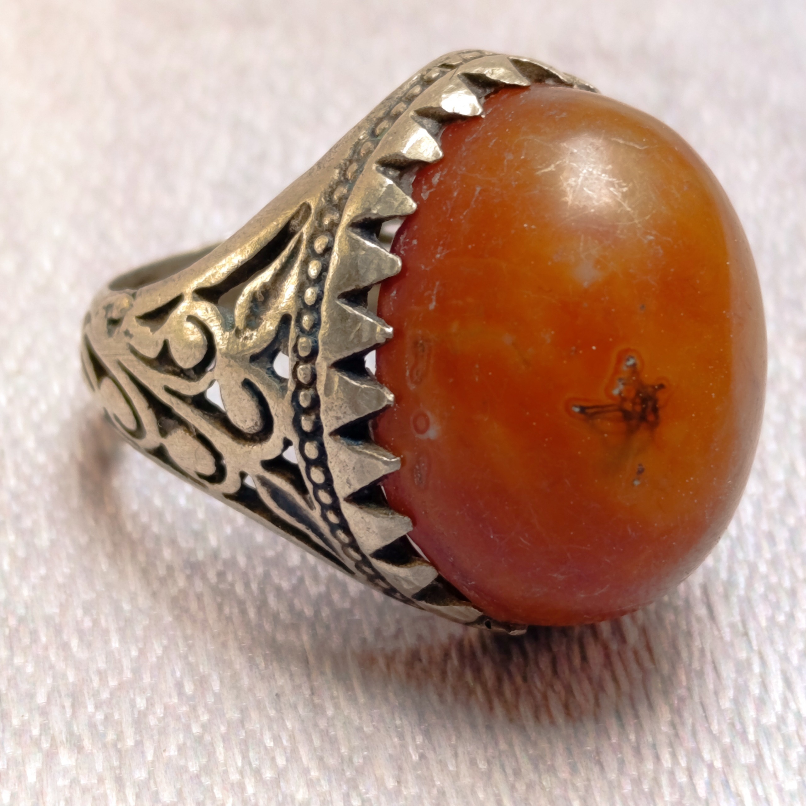 انگشتر کلوخه دُر حسینی مویی