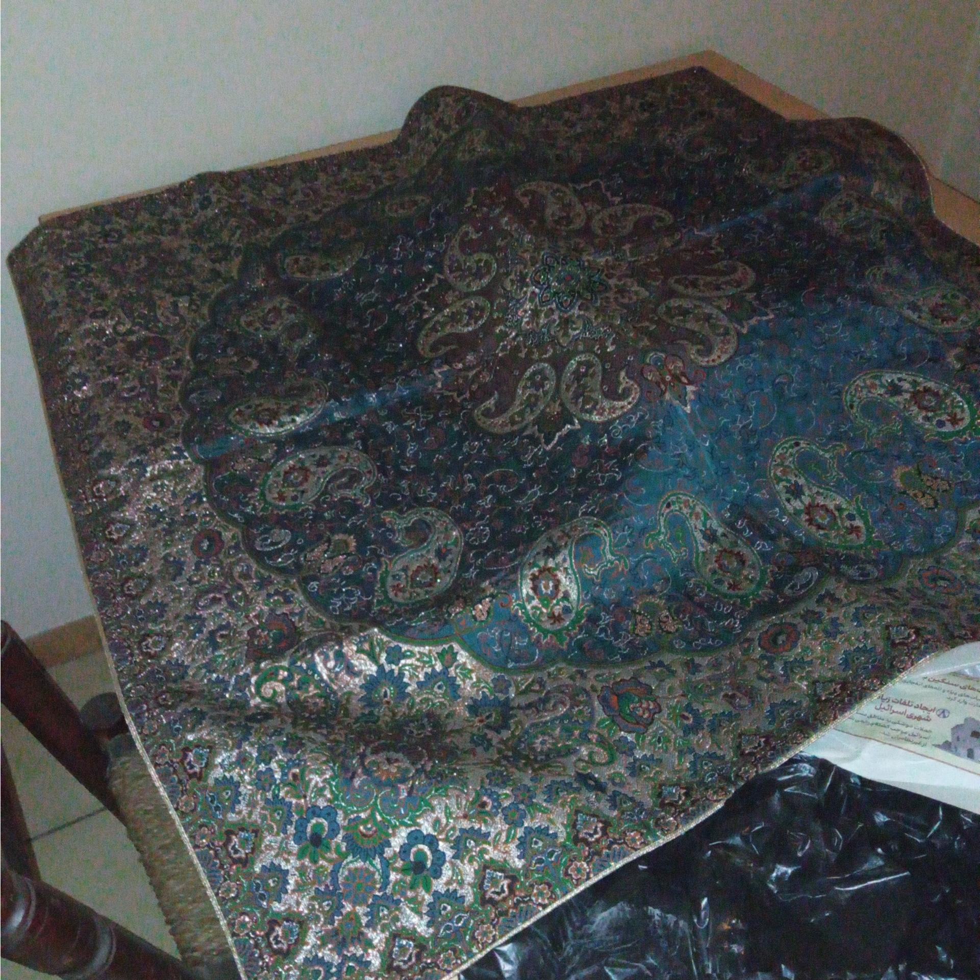 رومیزی ترمه درجه یک، صنایع دستی رضایی یزد 1×1 متر