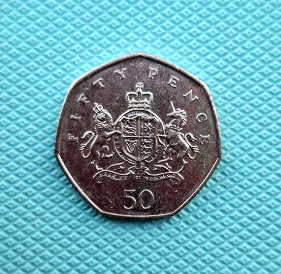 سکه 50 پنس یادبودی بریتانیا الیزابت دوم 2013