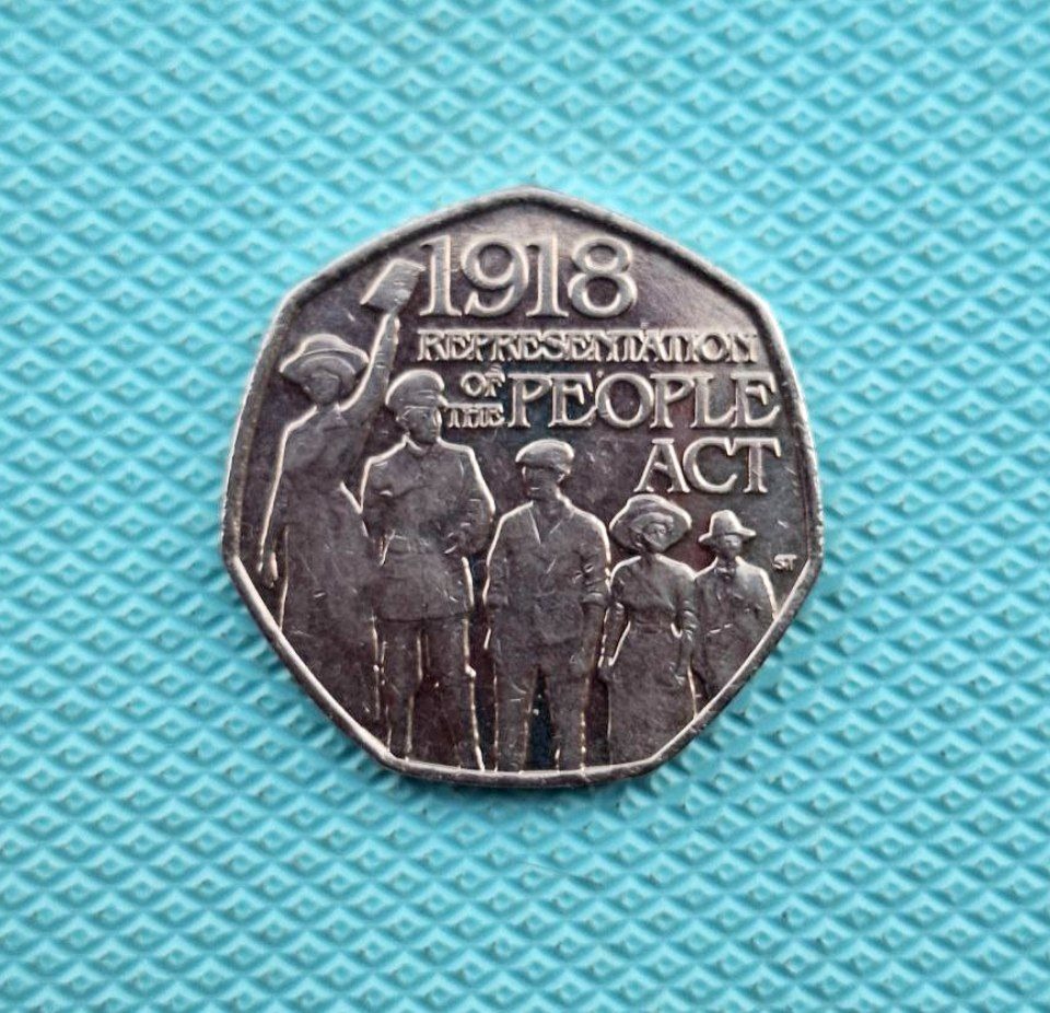 سکه 50 پنس یادبودی بریتانیا الیزابت دوم 2018