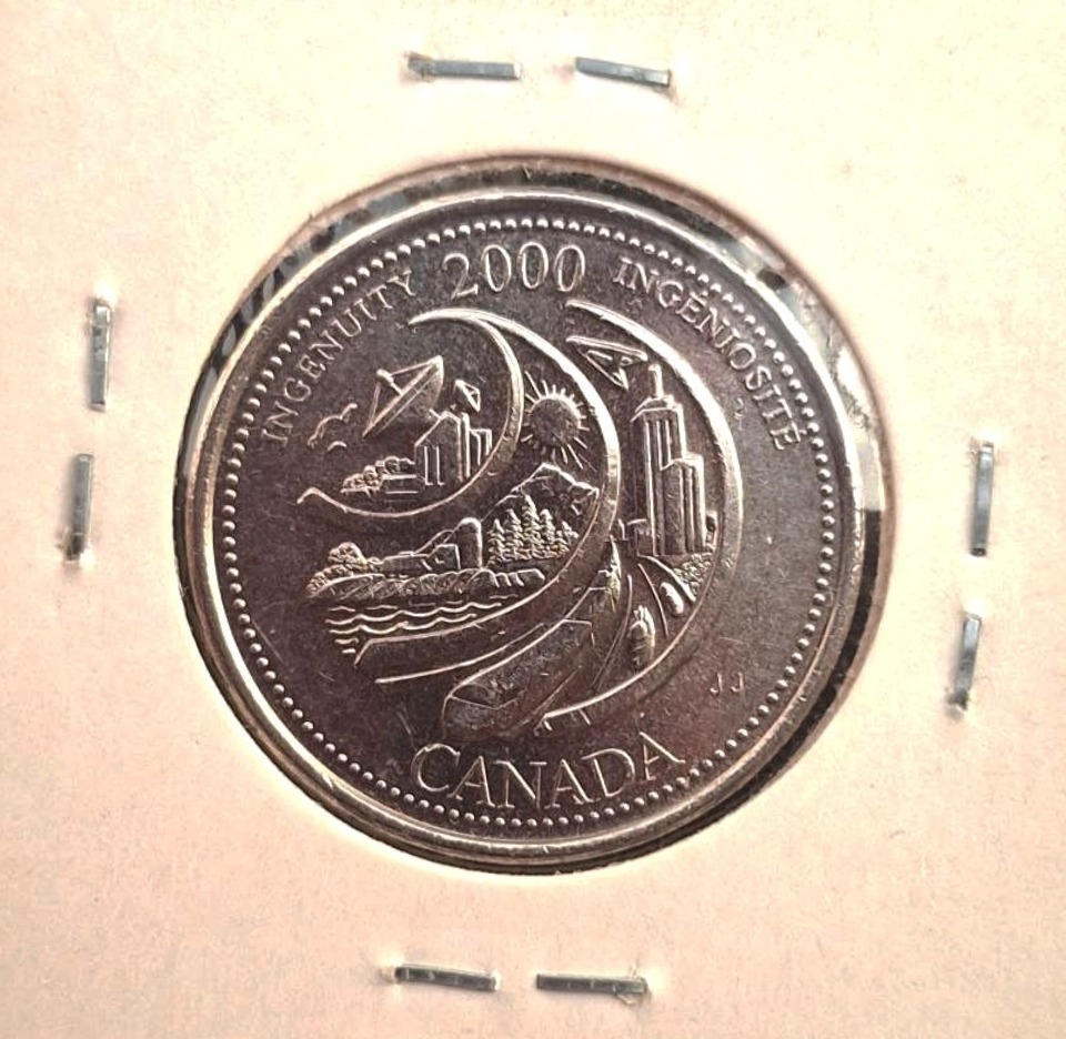 سکه 25 سنت یادبودی کمیاب کانادا 2000
