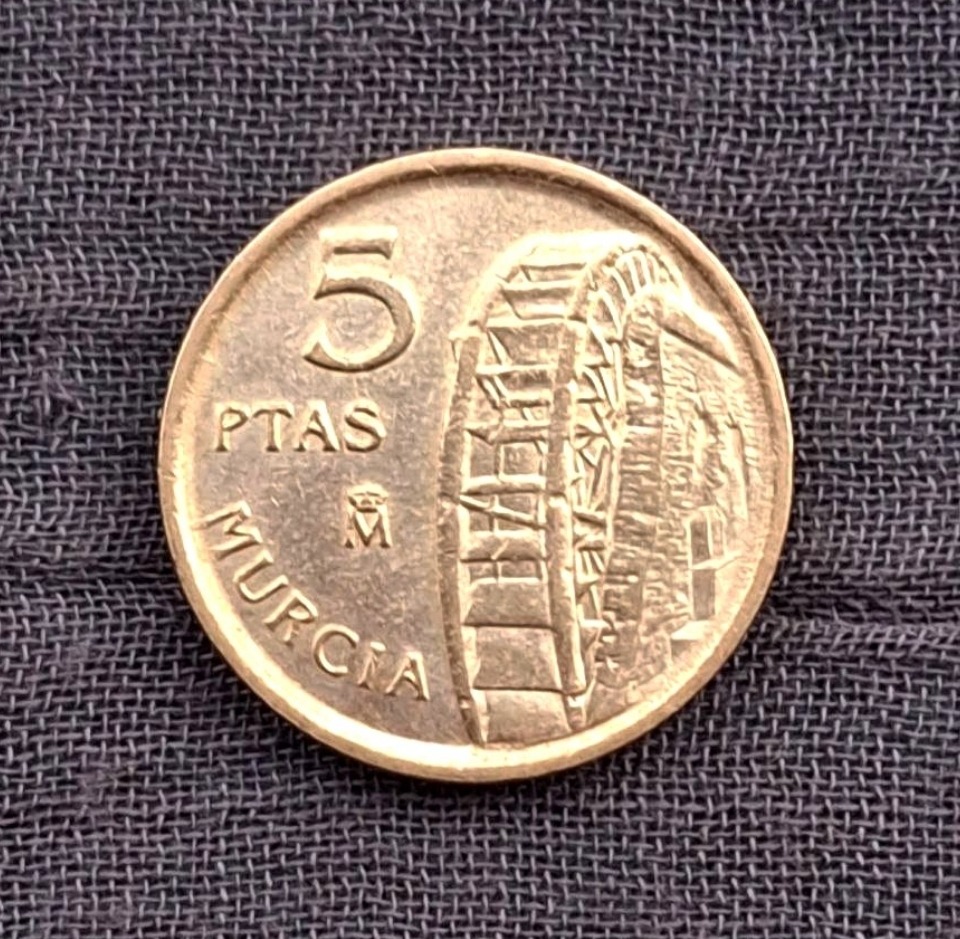 سکه 5 پتاس یادبودی اسپانیا 1999