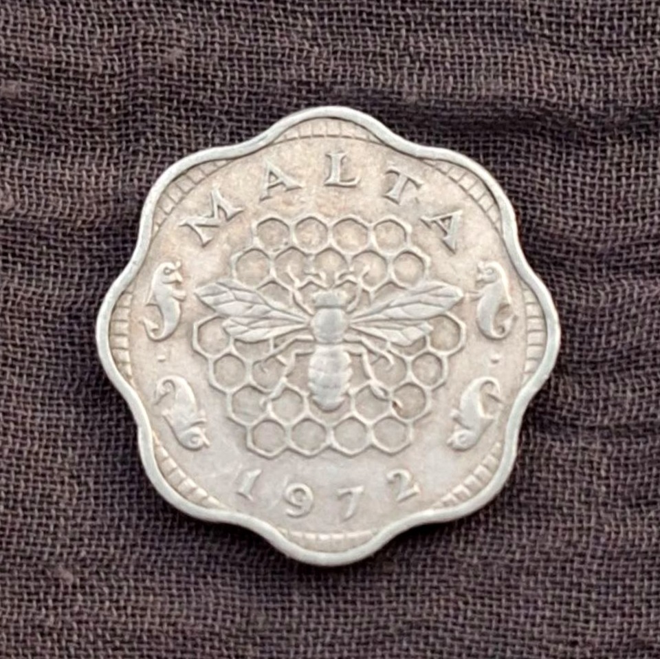 سکه 3 میل بسیار کمیاب مالت 1972