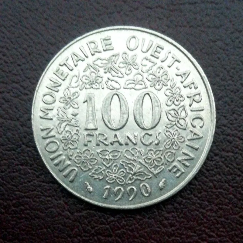 سکه 100 فرانک دولتهای آفریقای غربی 1990