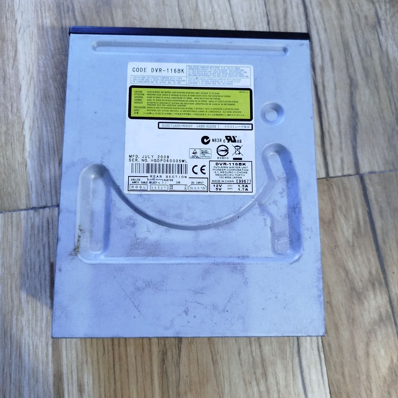 دی وی دی رایتر پایونیر dvd writer pioneer 116bk