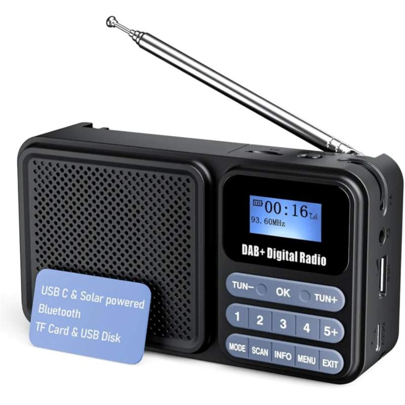 رادیو و اسپیکر خورشیدی دیجیتال Gallypek DAB-P11