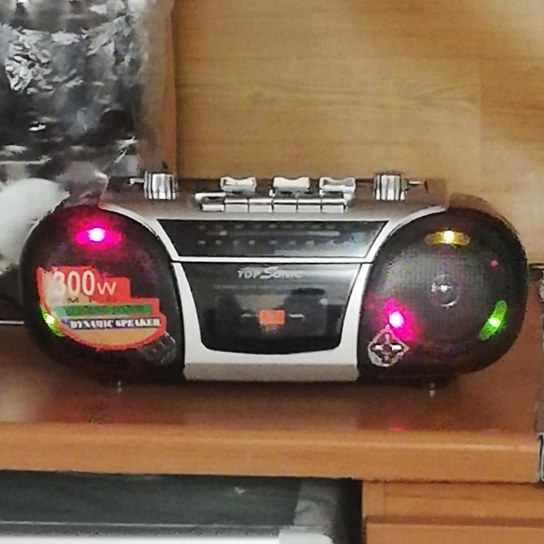 رادیو ضبط قدیمی تاپ سونیک رقص نور دار(آکبند)