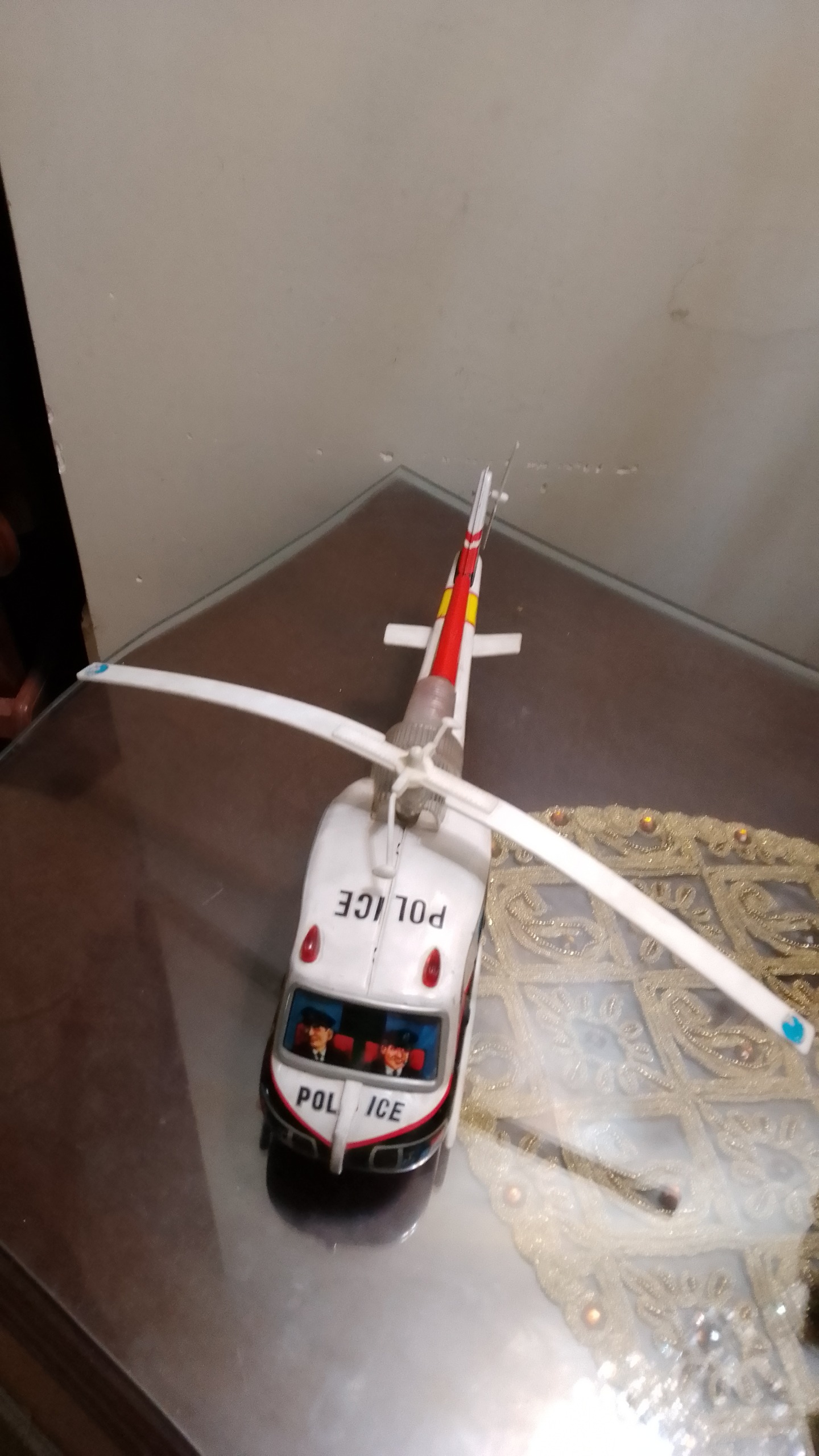 اسباب بازی قدیمی ژاپنی مارکدار هلیکوپتر فلزی