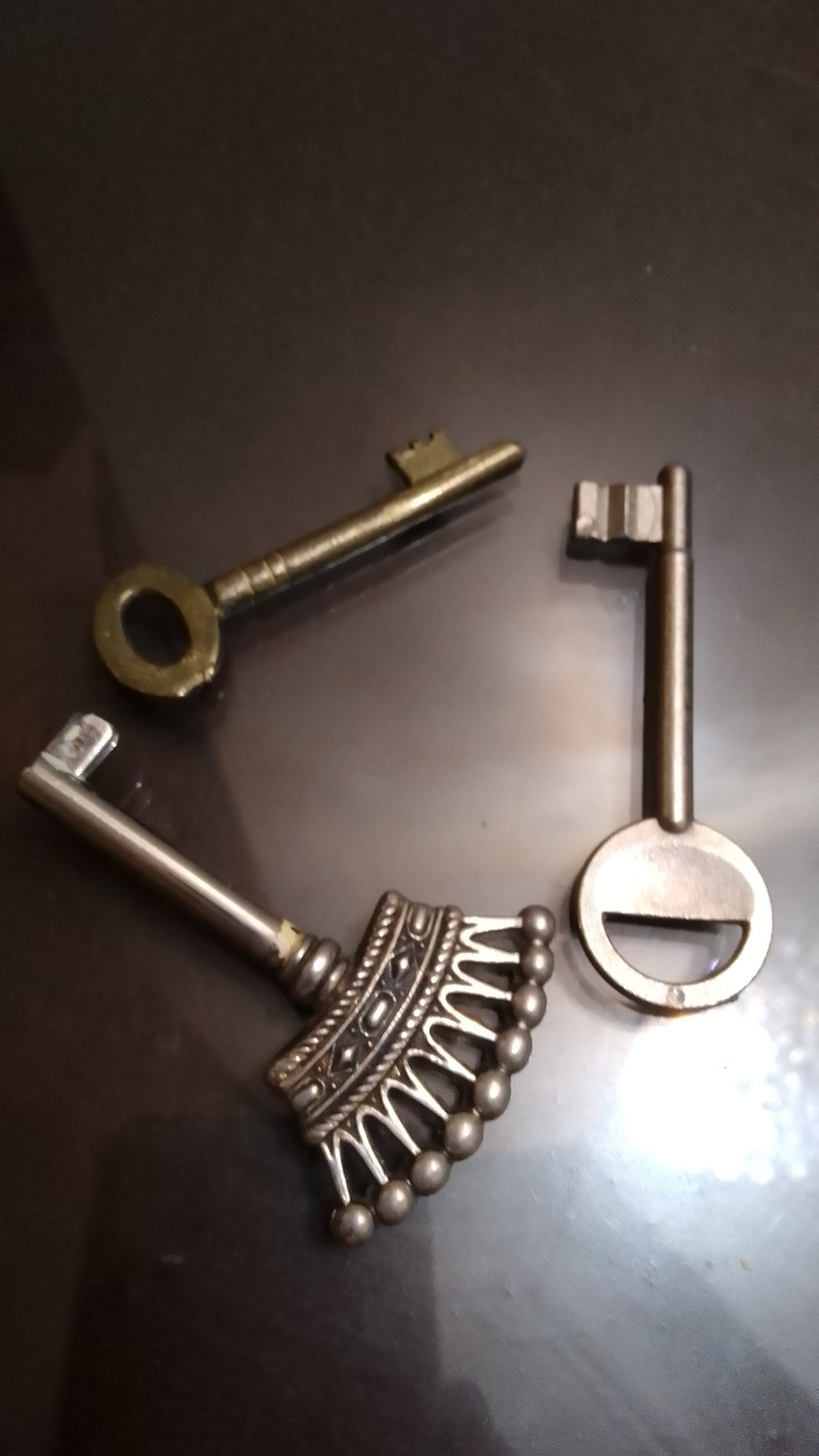 کلید قدیمی برنجی 3 عدد