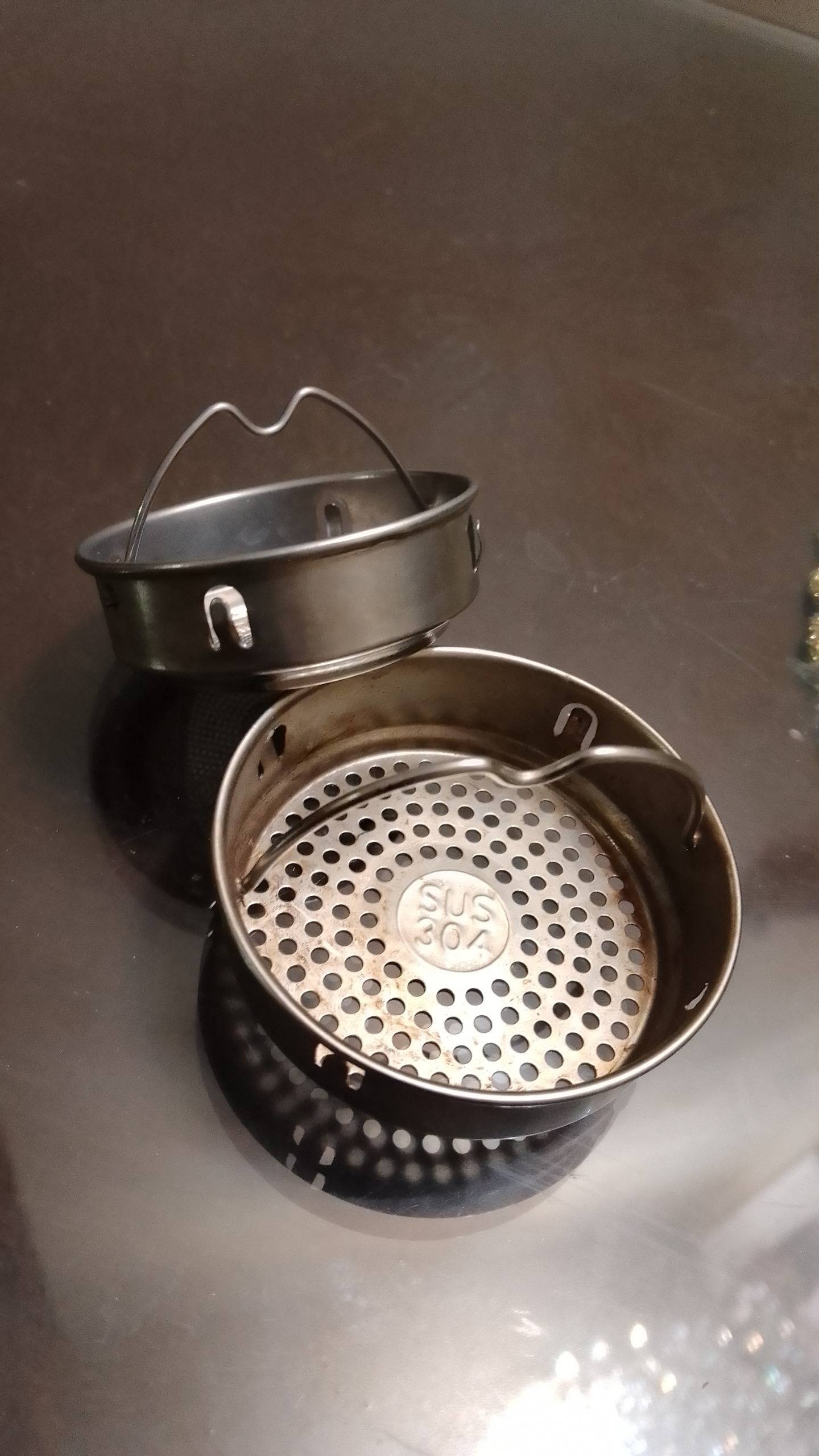 صافی های چای استیل و سیلور رنگ در حد نو