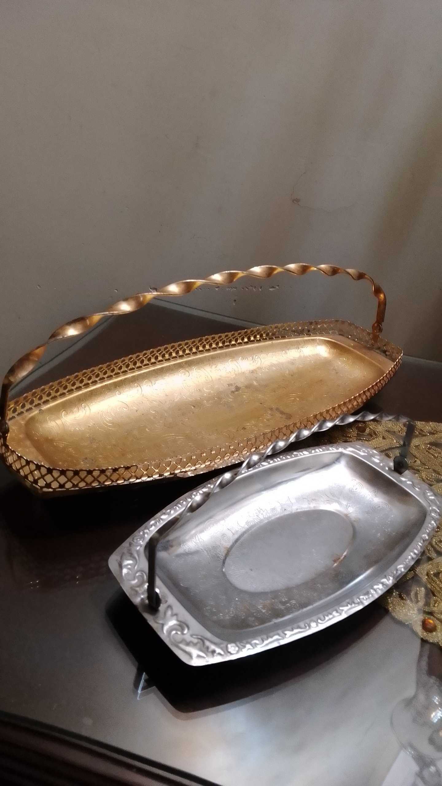 سبد سیلور پلیت بزرگ انگلیسی مارکدار و سبد استیل