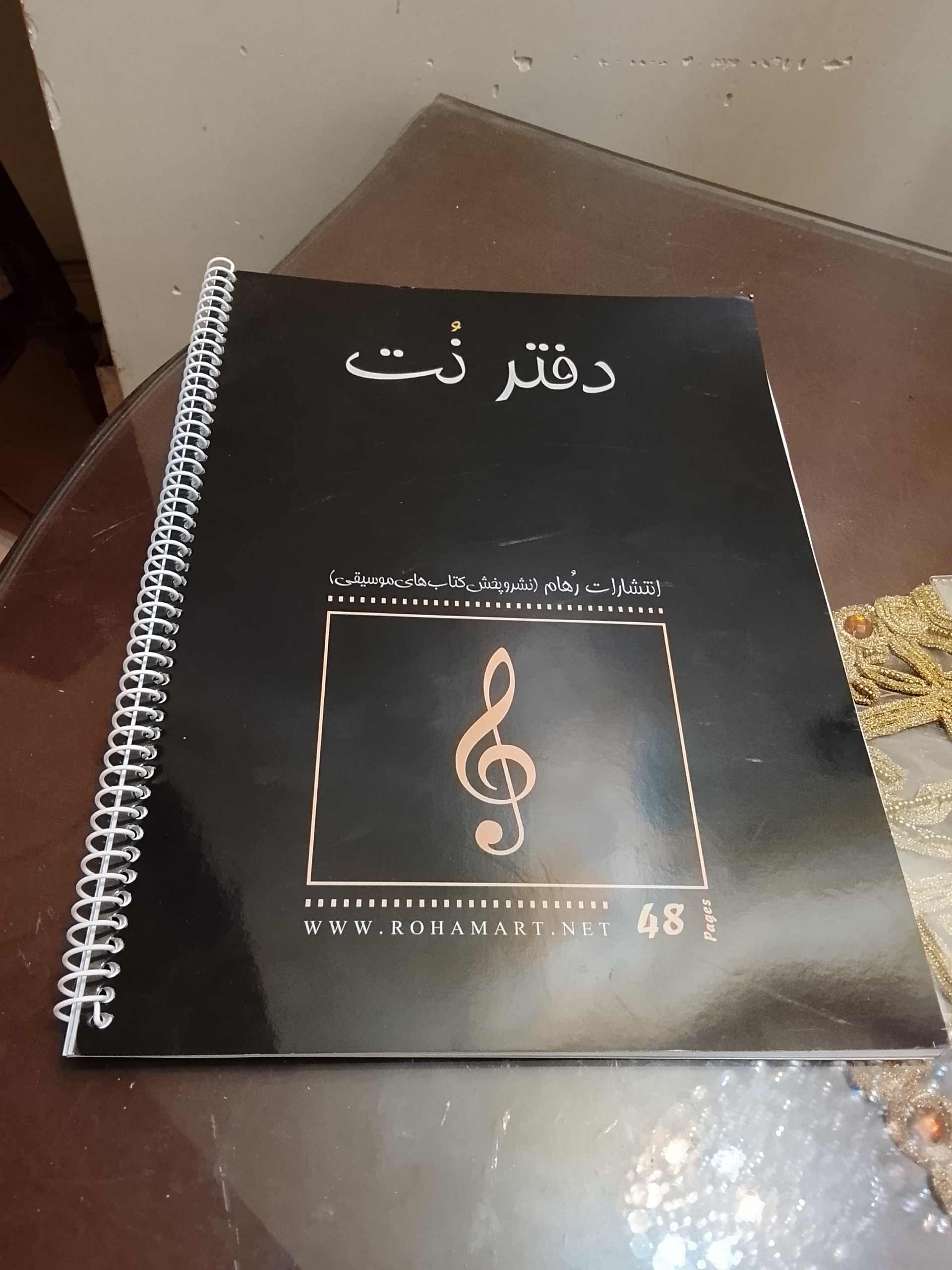 دفتر نت موسیقی 5 خط نوی نو 48 صفحه سیمی